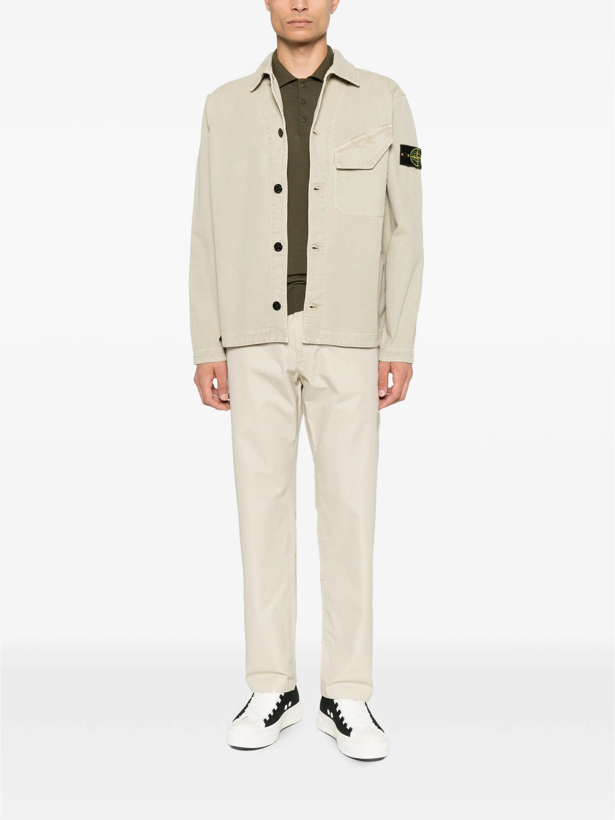 Stone Island logo - patch chest - pocket shirt jacket