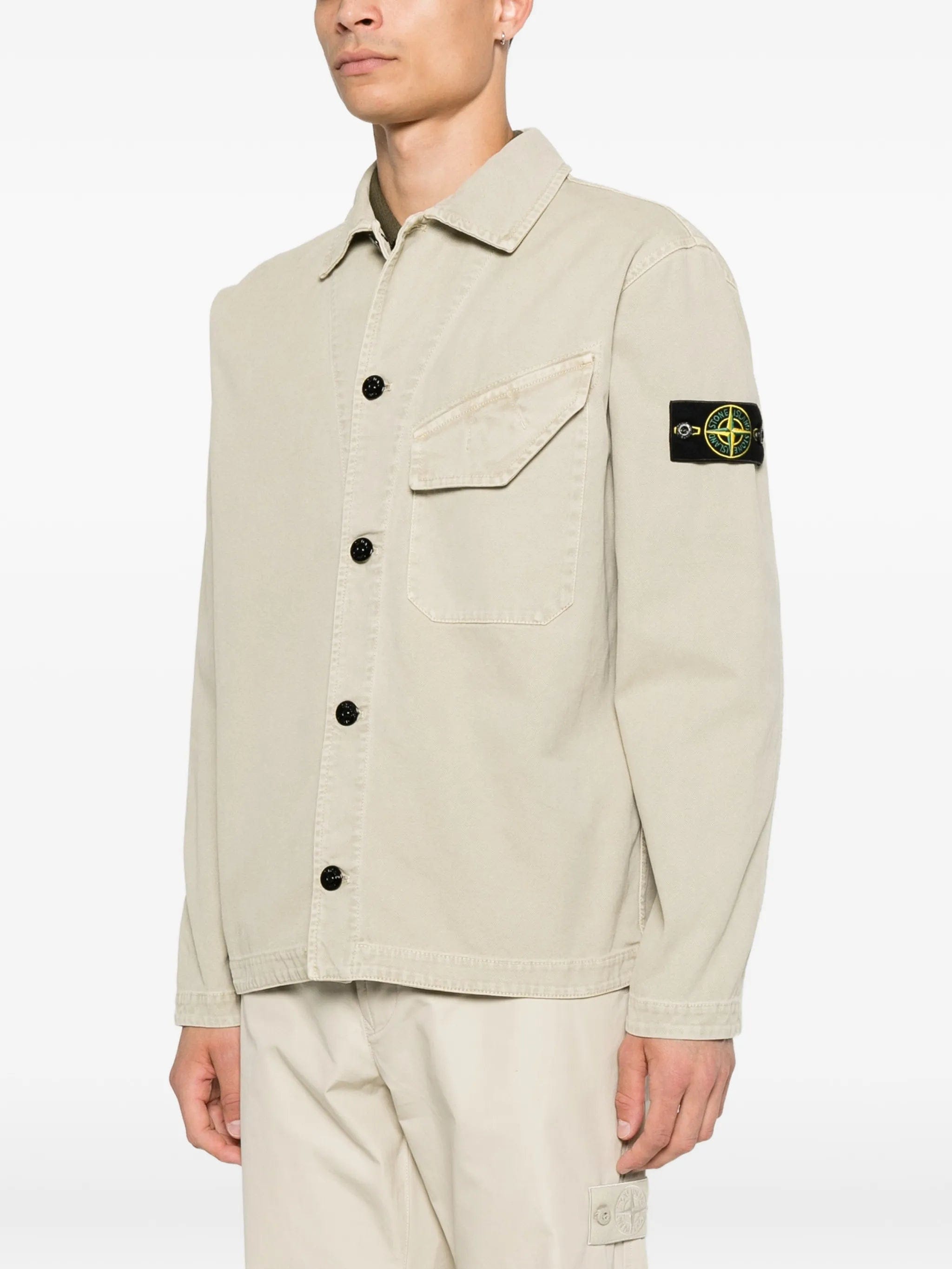 Stone Island logo - patch chest - pocket shirt jacket