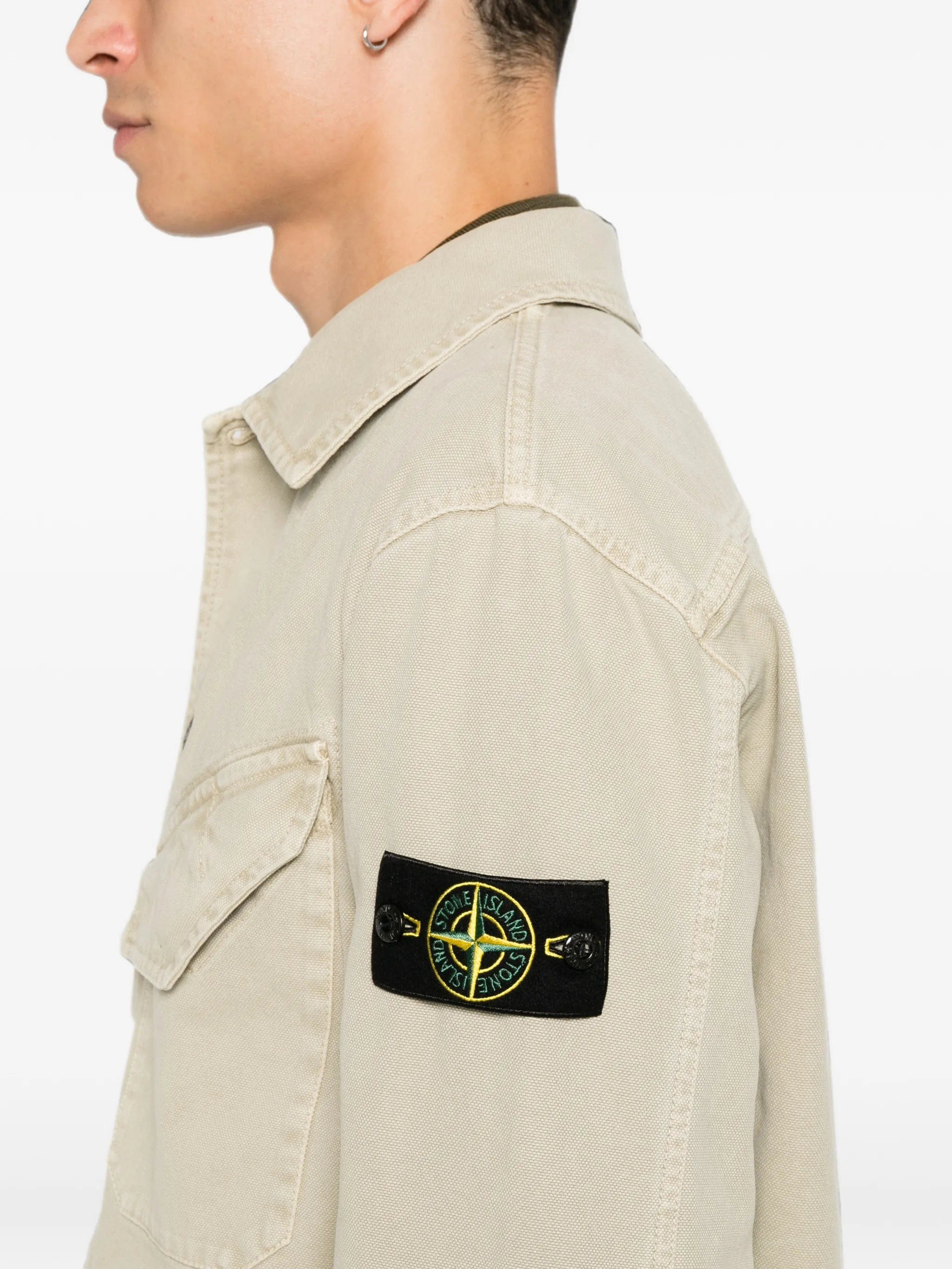 Stone Island logo - patch chest - pocket shirt jacket