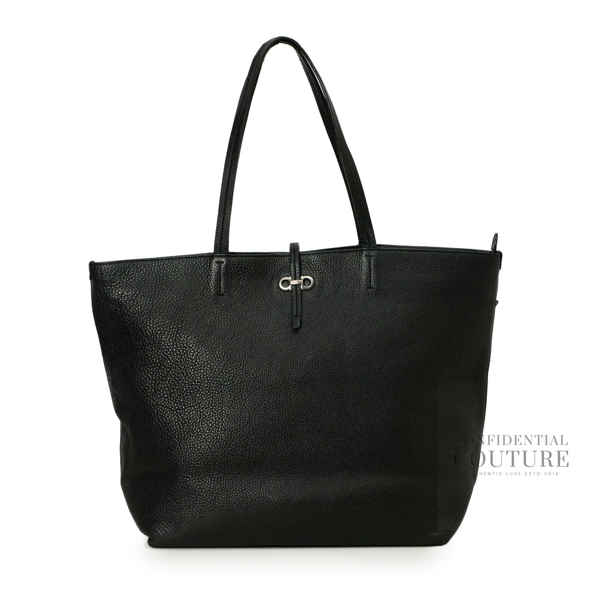 Salvatore Ferragamo Black Gavina Tote Bag