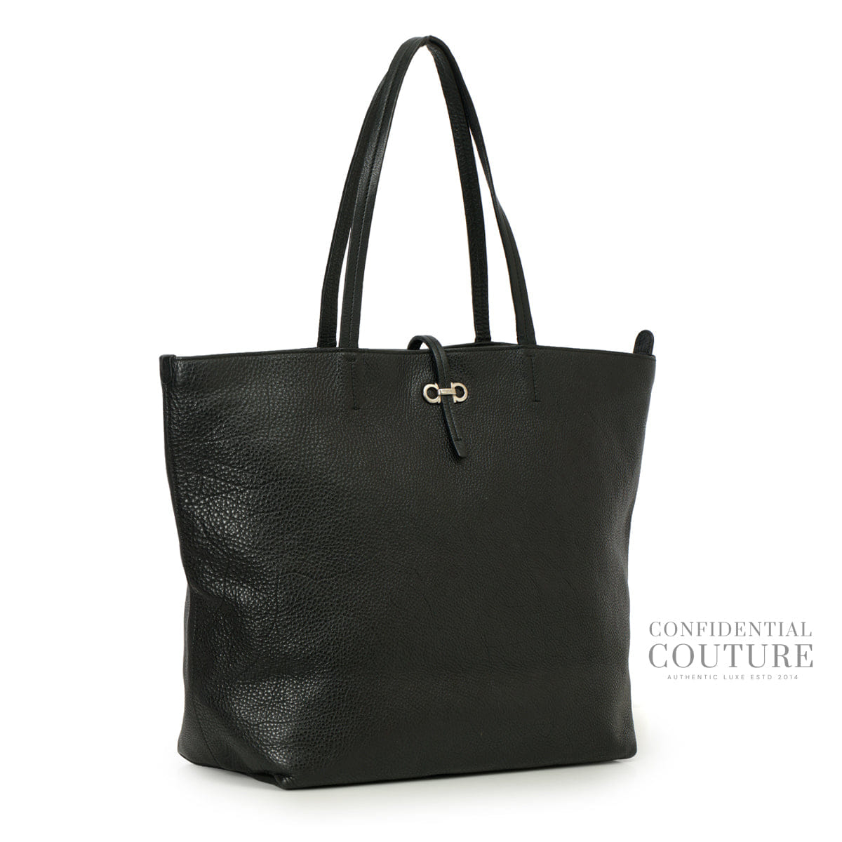 Salvatore Ferragamo Black Gavina Tote Bag