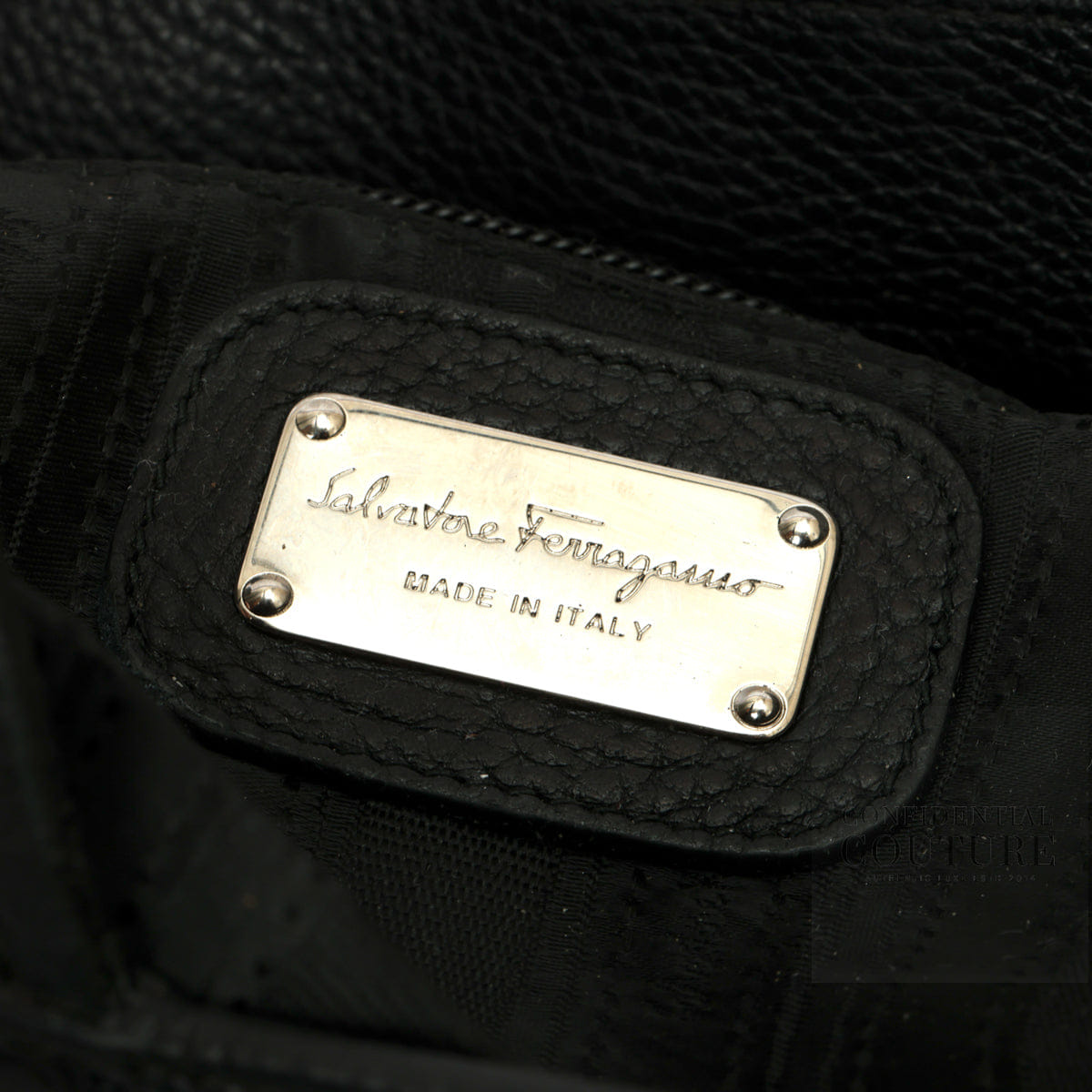Salvatore Ferragamo Black Gavina Tote Bag