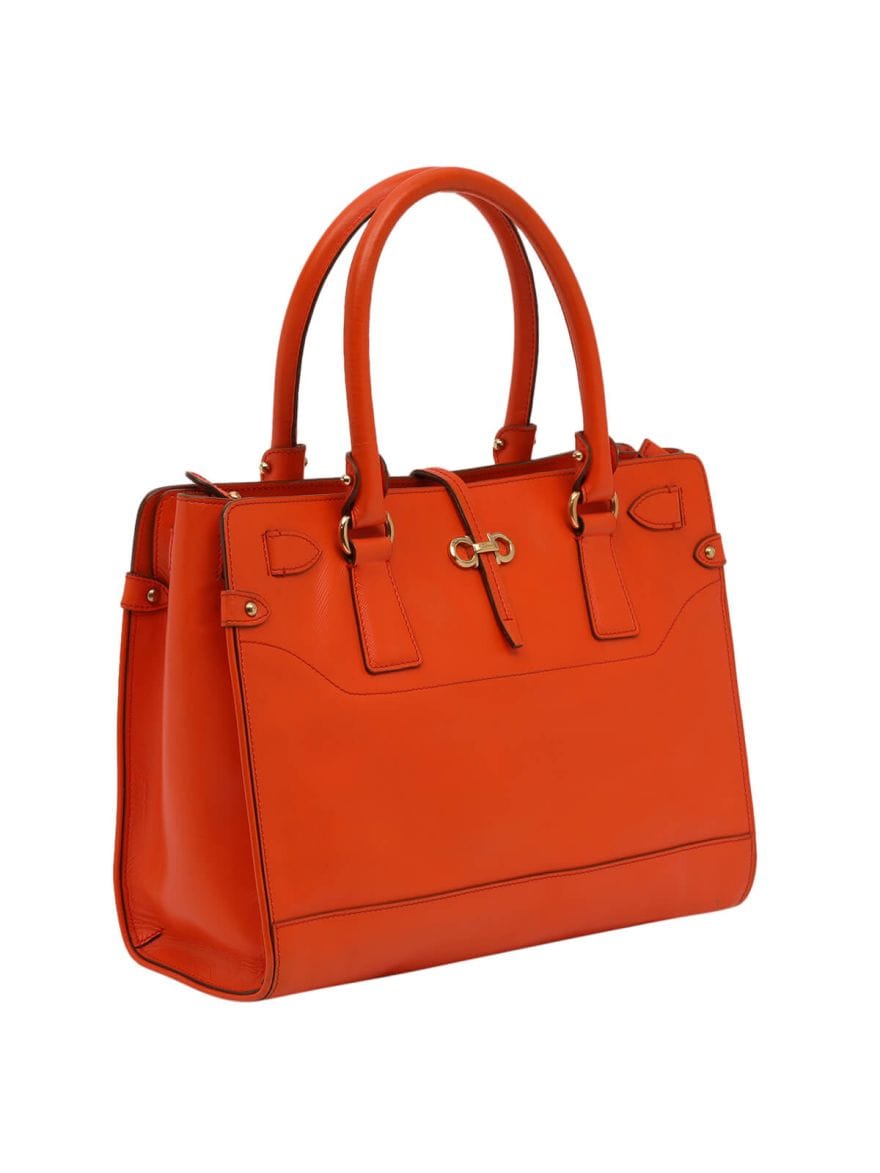 Salvatore Ferragamo Batik Leather Tote Bag