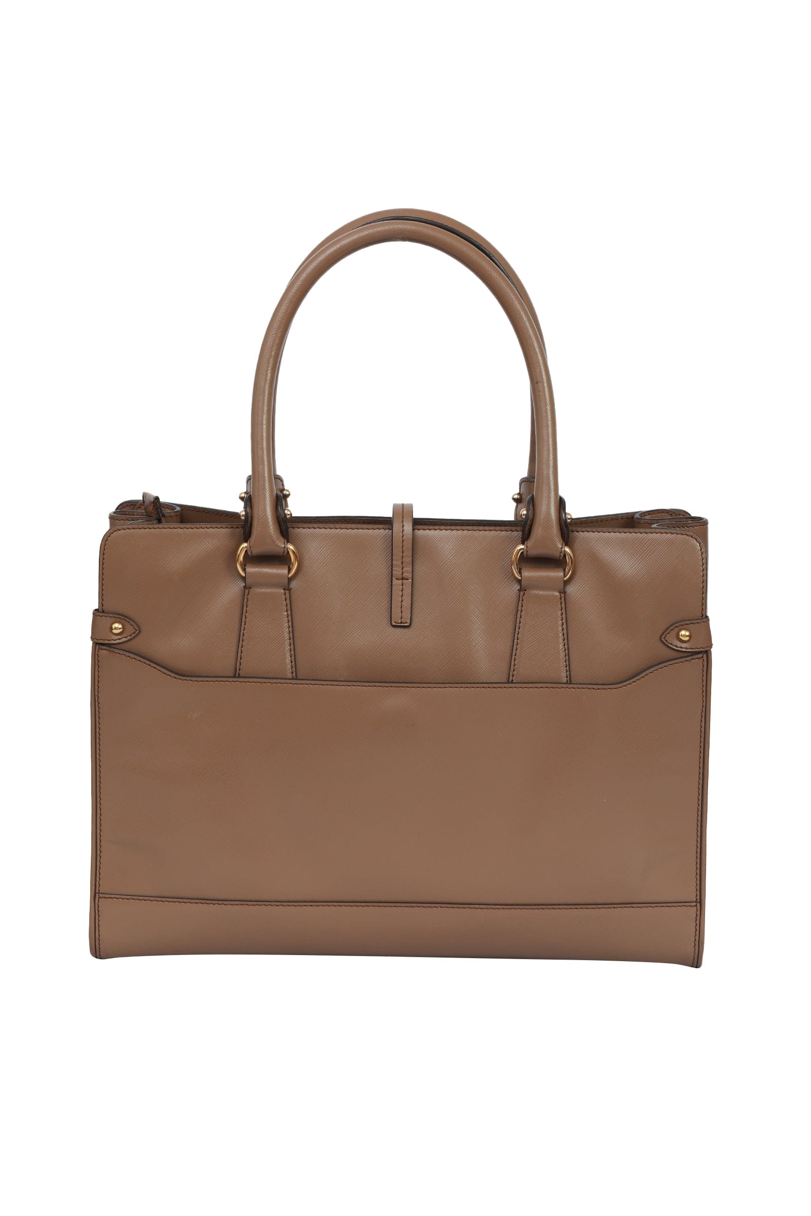 Salvatore Ferragamo Plum Leather Biana Small Tote Bag