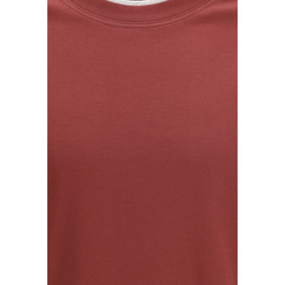 Brunello Cucinelli Bordeaux Cotton T - Shirt