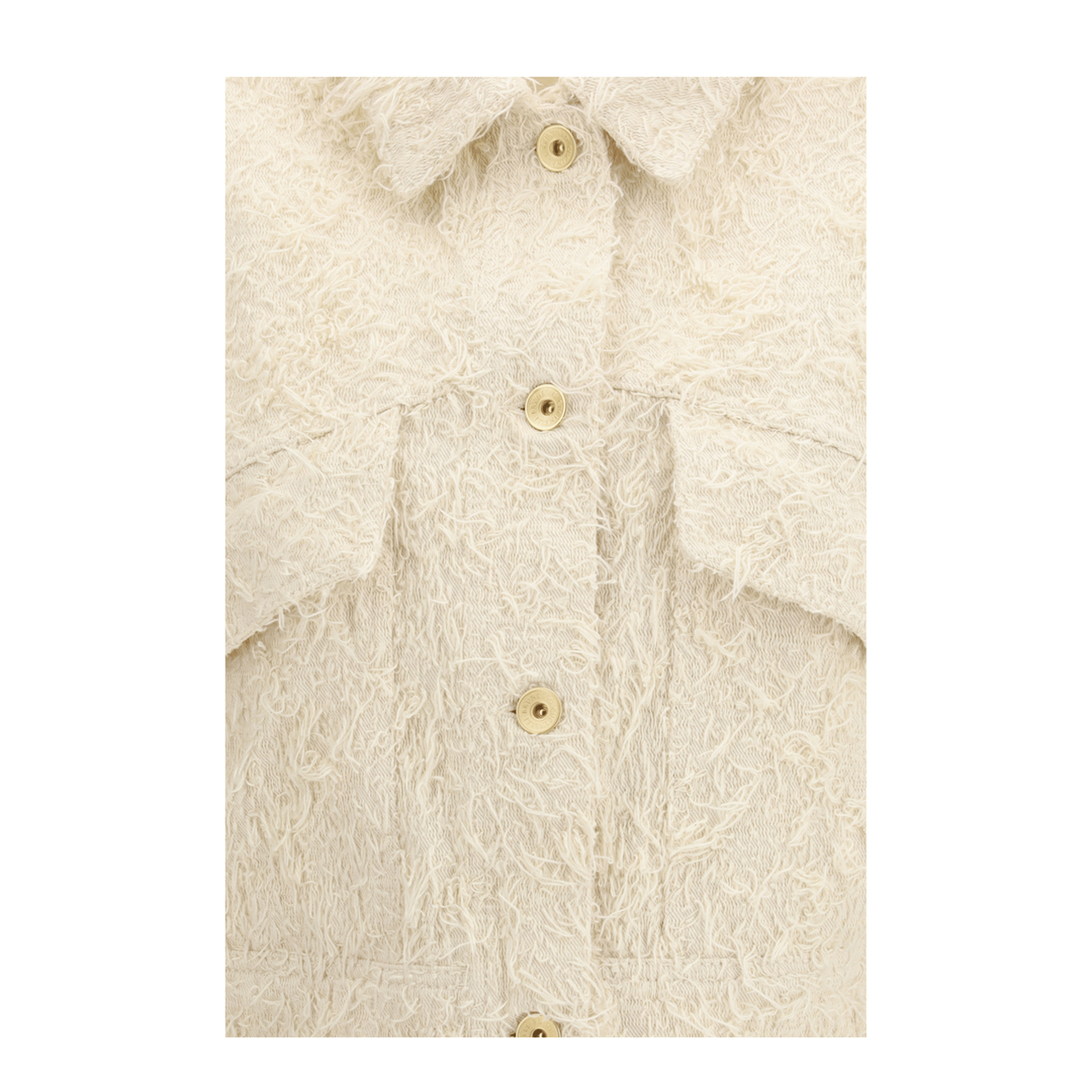 Brunello Cucinelli Fuzzy Dyed Denim Outerwear Jacket With Monili