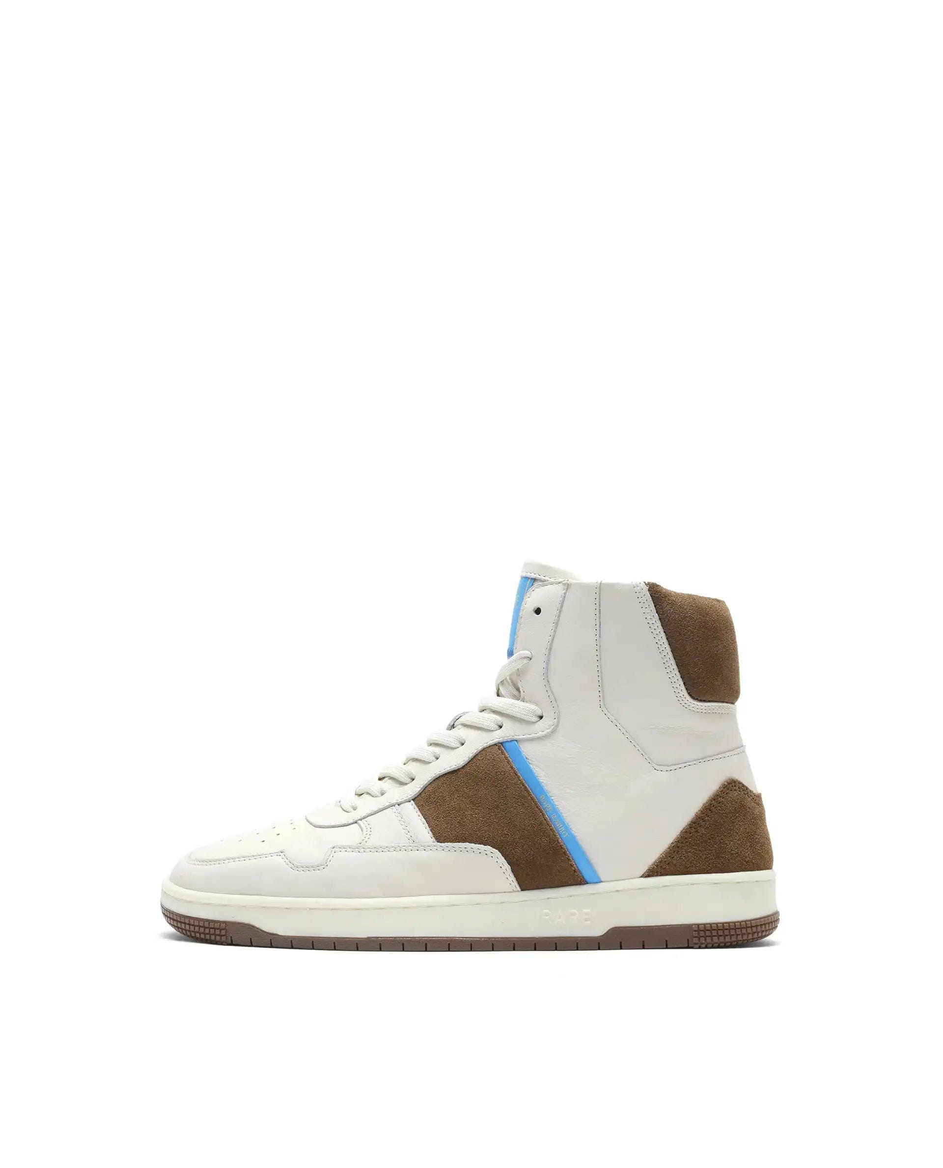 RAREZ Rare Rabbit Men's Dist Beige Leather Lace - Up Closure High - Top Sneaker
