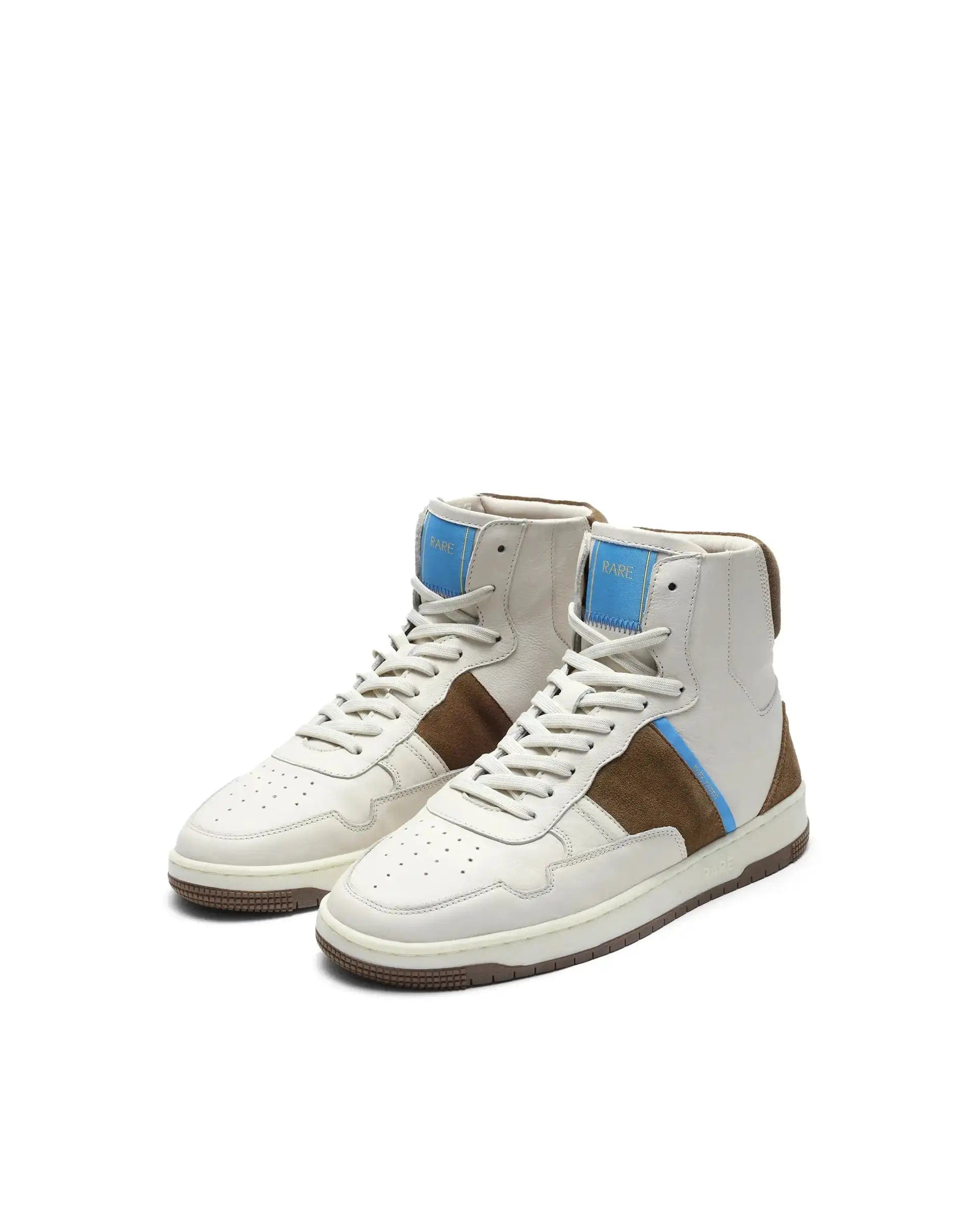 RAREZ Rare Rabbit Men's Dist Beige Leather Lace - Up Closure High - Top Sneaker
