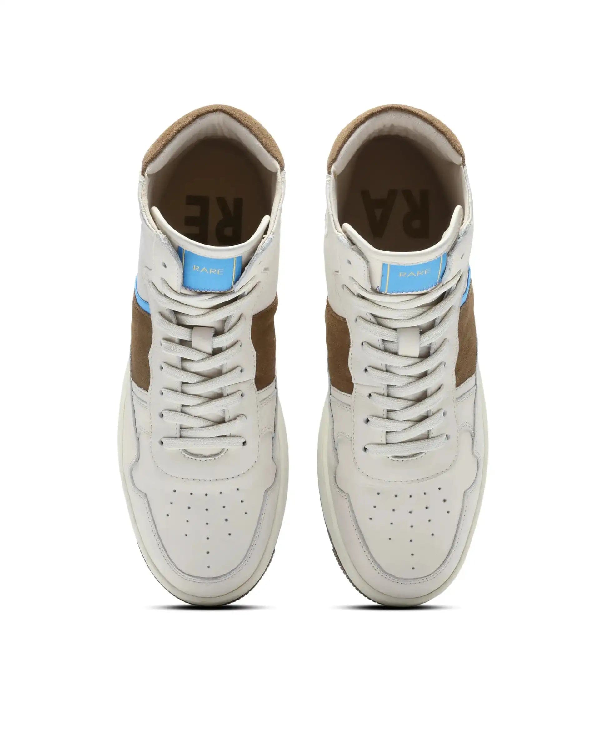RAREZ Rare Rabbit Men's Dist Beige Leather Lace - Up Closure High - Top Sneaker