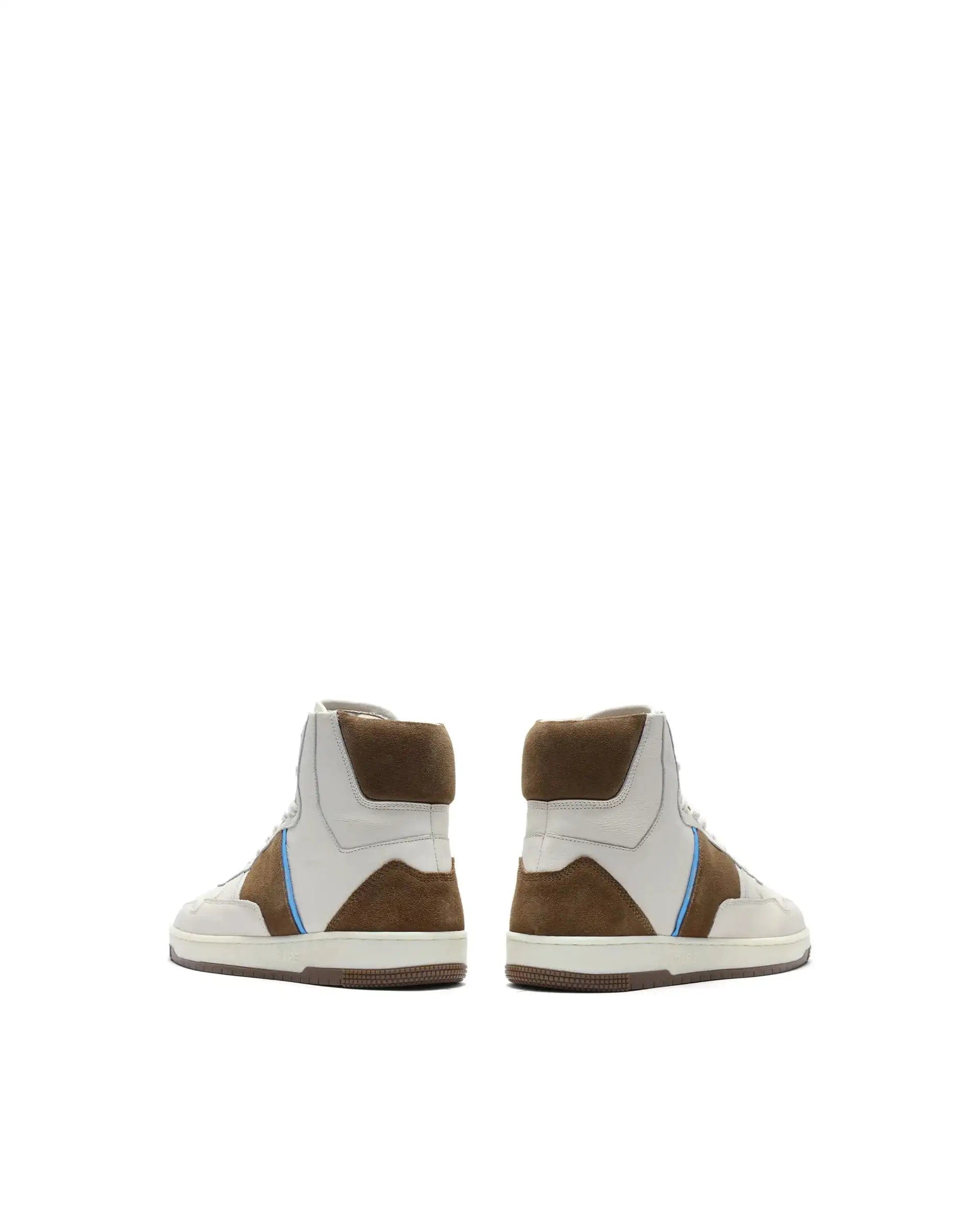 RAREZ Rare Rabbit Men's Dist Beige Leather Lace - Up Closure High - Top Sneaker