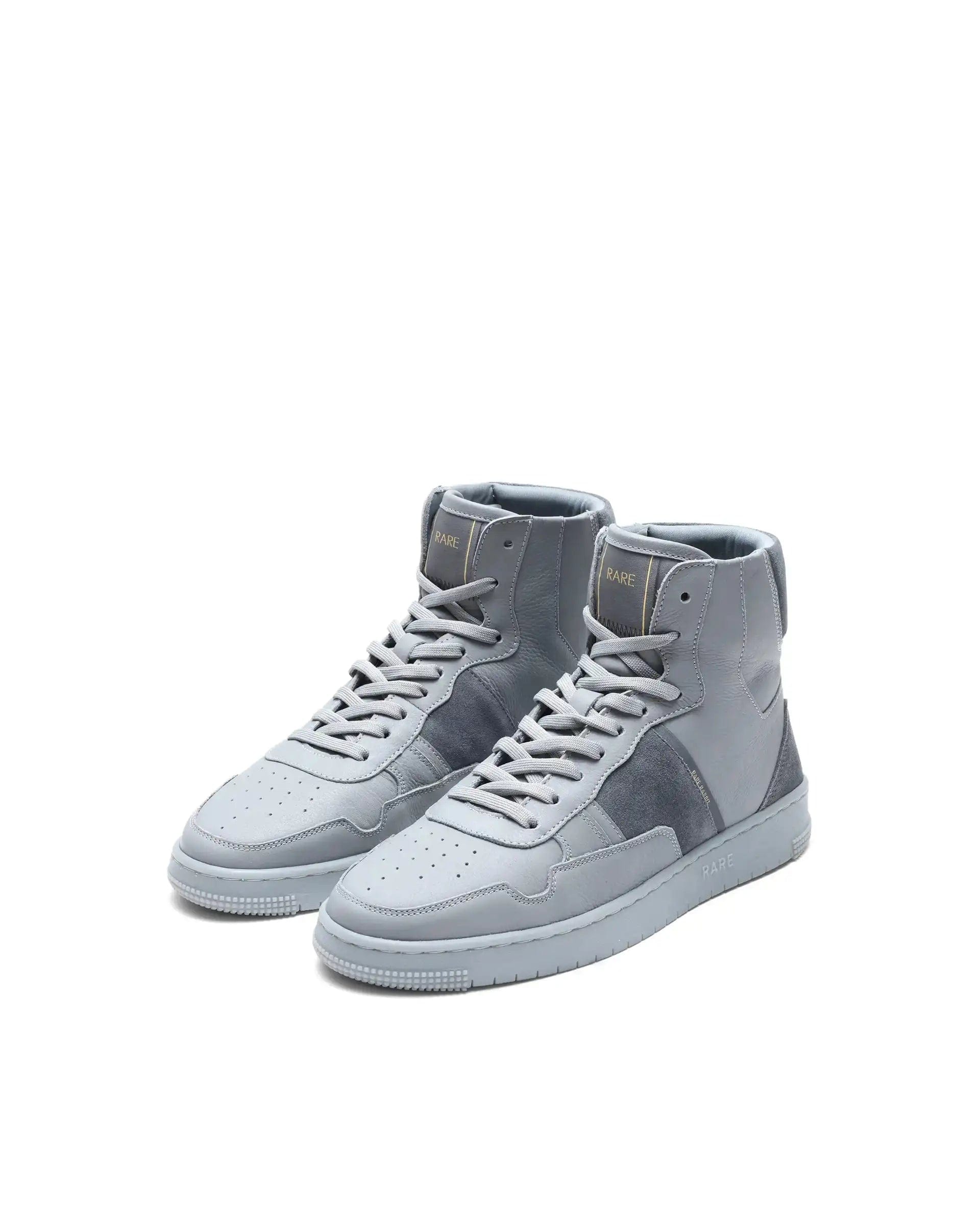 RAREZ Rare Rabbit Men's Dist Grey Leather Lace - Up Closure High - Top Sneaker