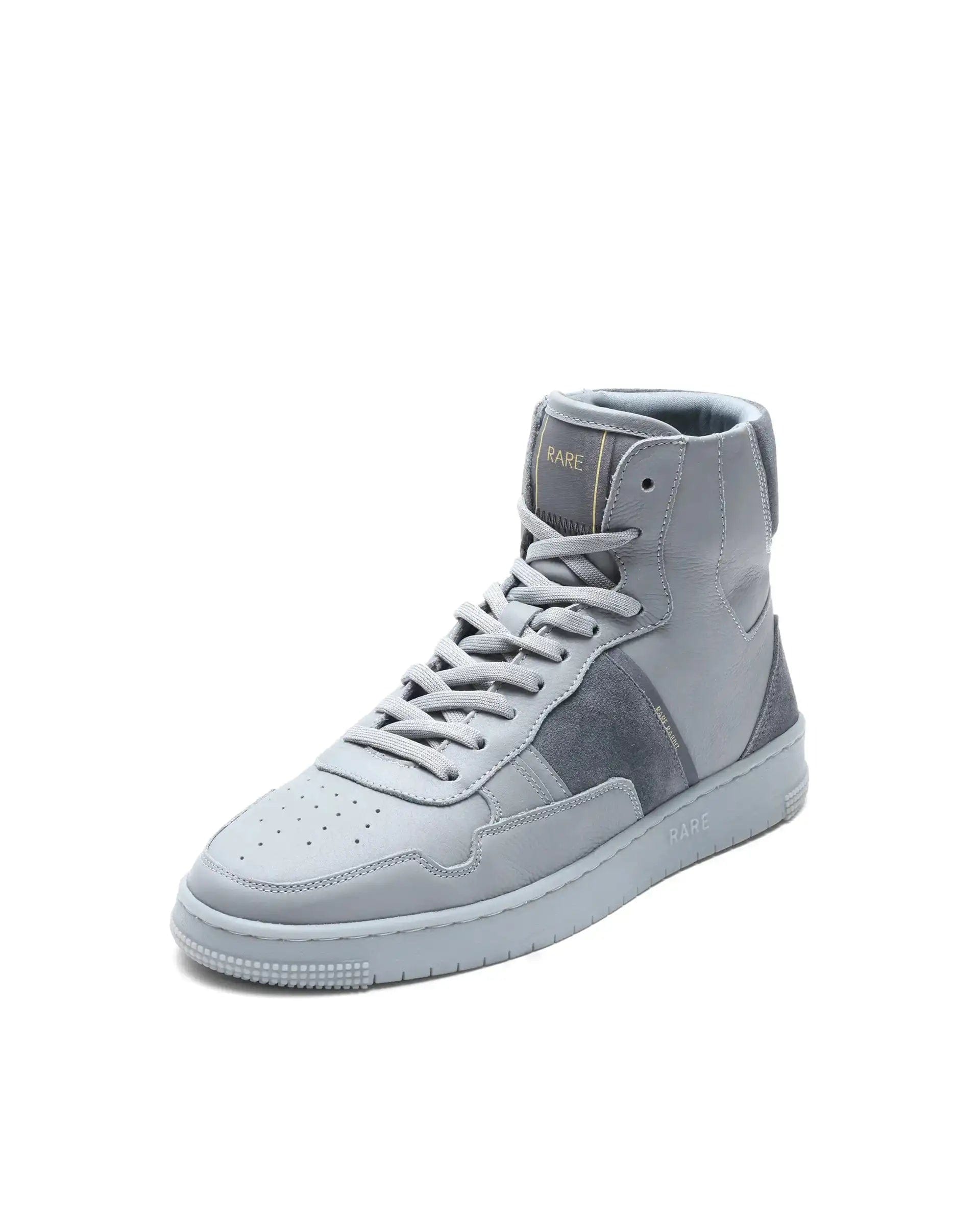 RAREZ Rare Rabbit Men's Dist Grey Leather Lace - Up Closure High - Top Sneaker