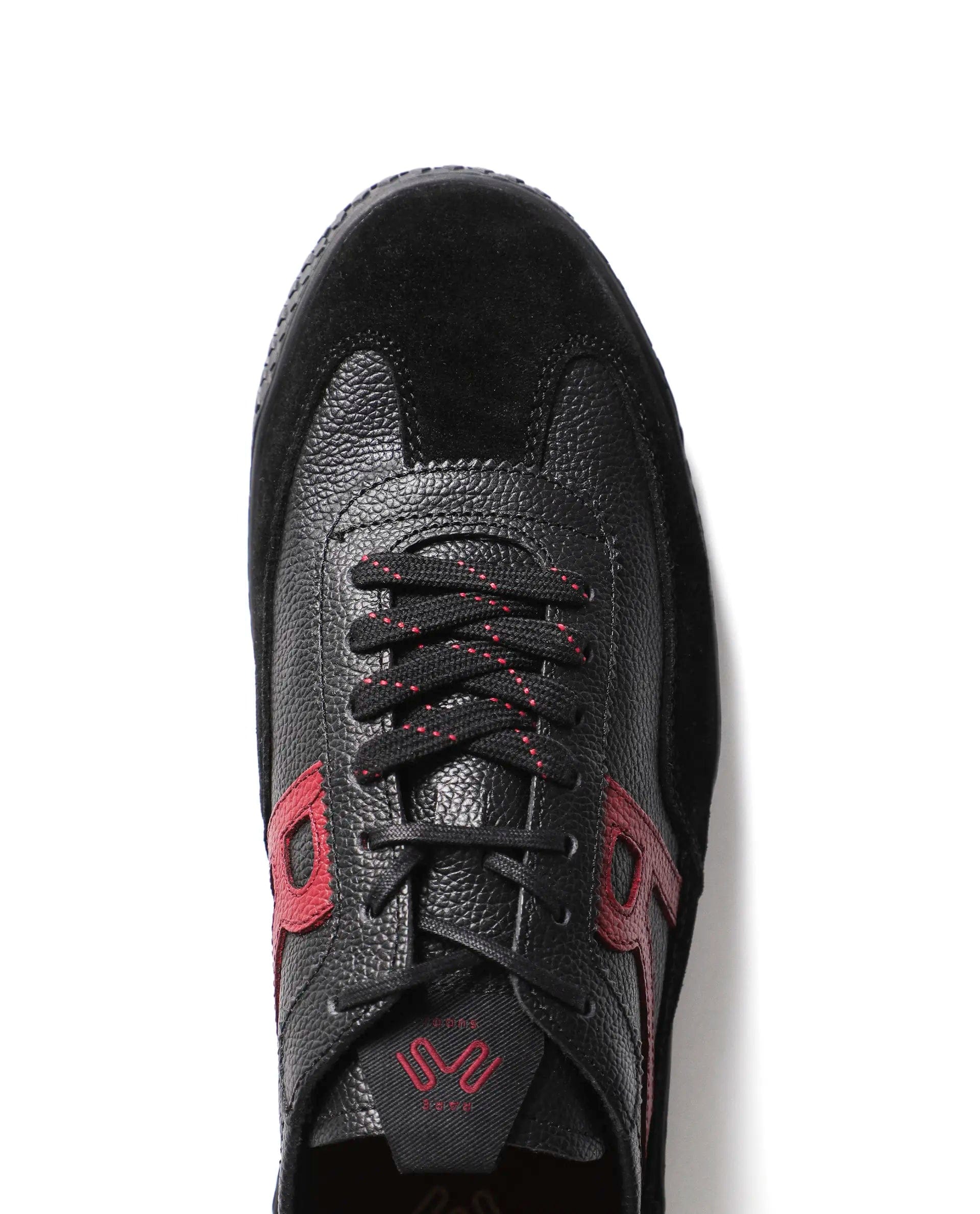 Rarez Men's Sugoi Membo Primary Black/Red Leather Regular Sneaker