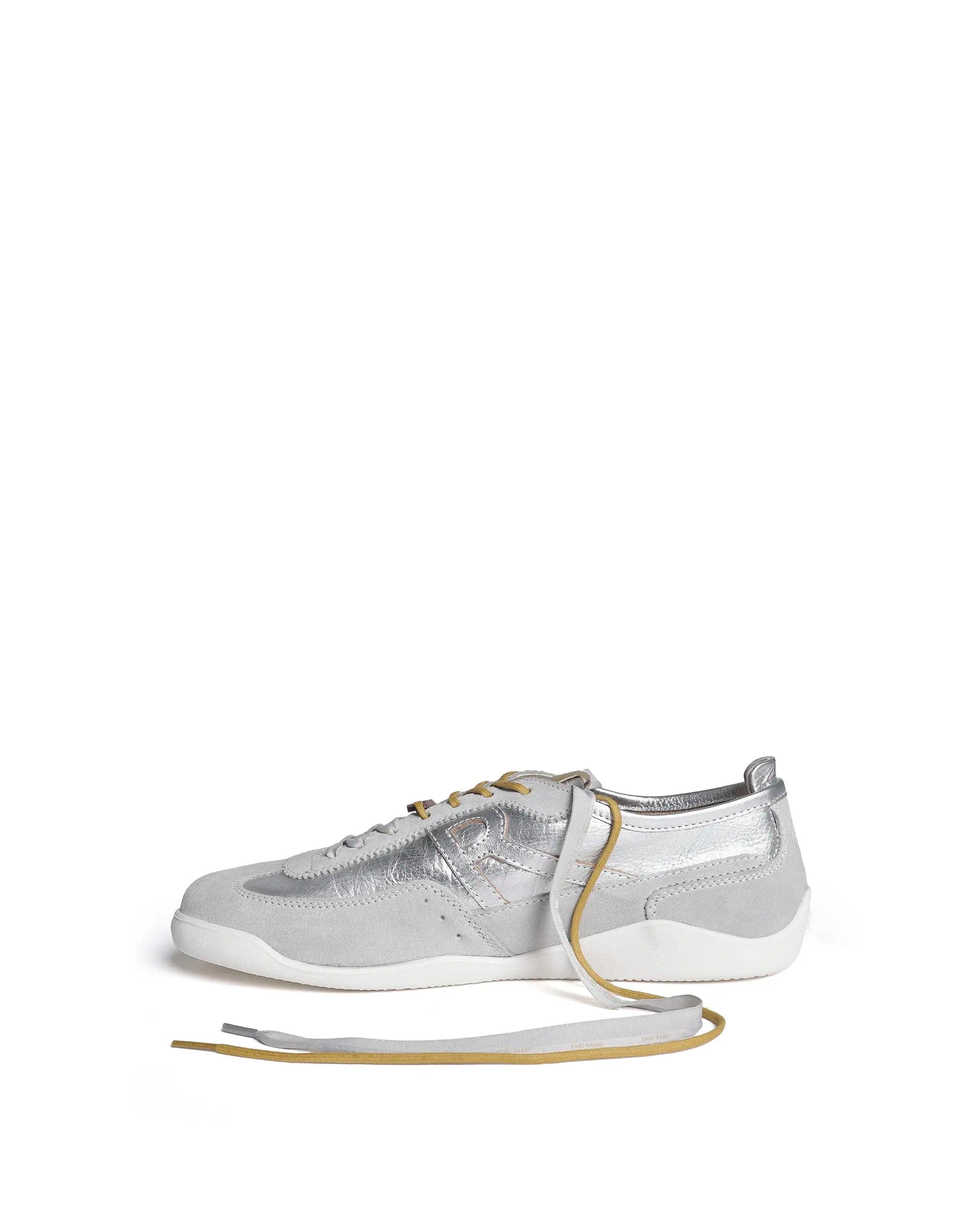 Rarez Men's Sugoi Still Primary Silver Leather Regular Sneaker