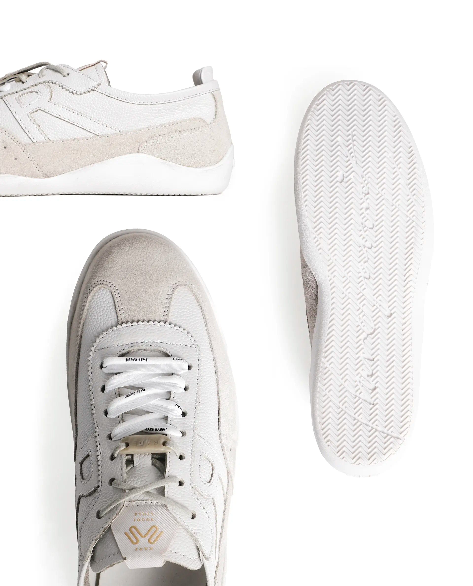 Rarez Men's Sugoi Still Primary Ivory Leather Regular Sneaker