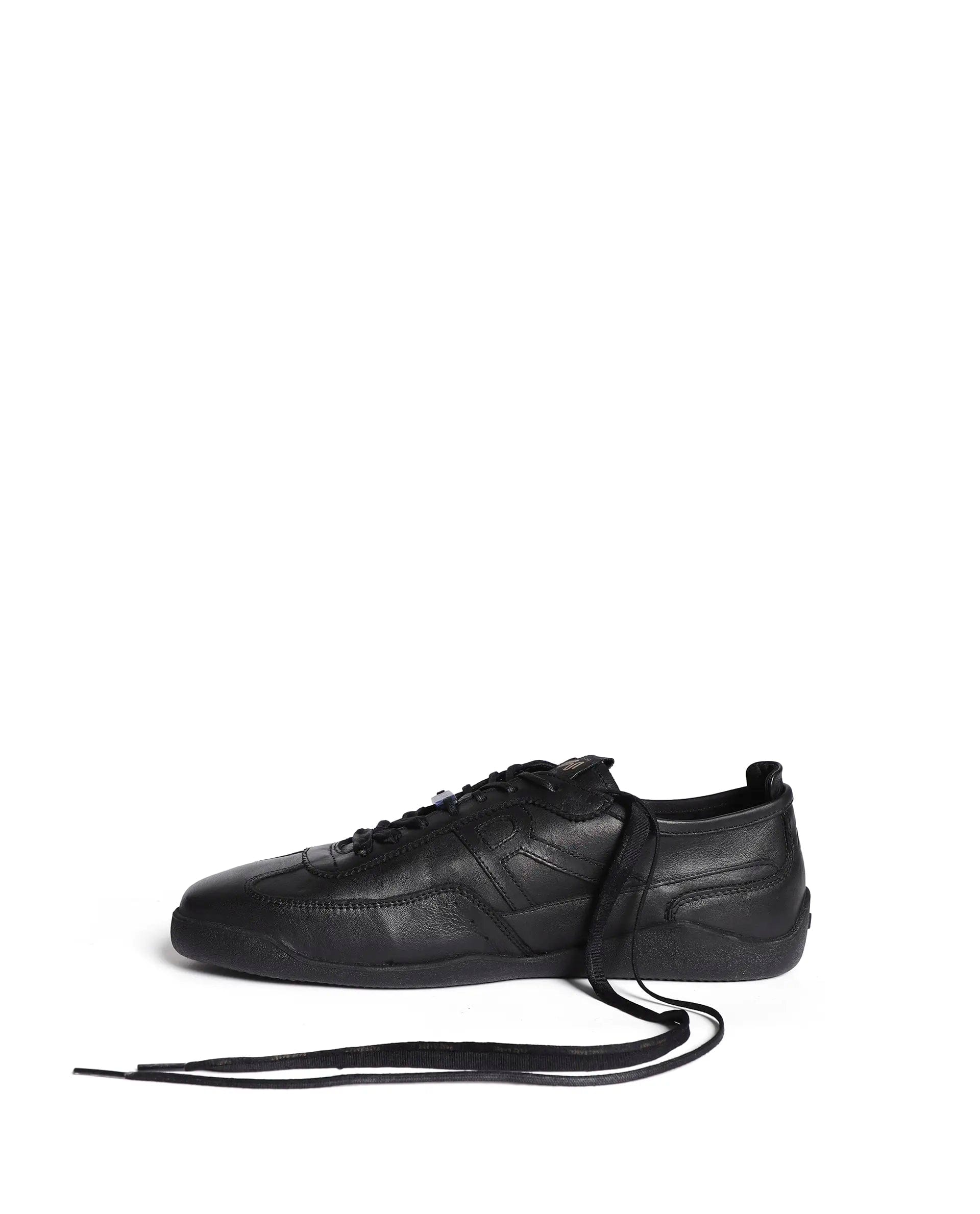 Rarez Men's Sugoi Still Primary Black Leather Regular Sneaker