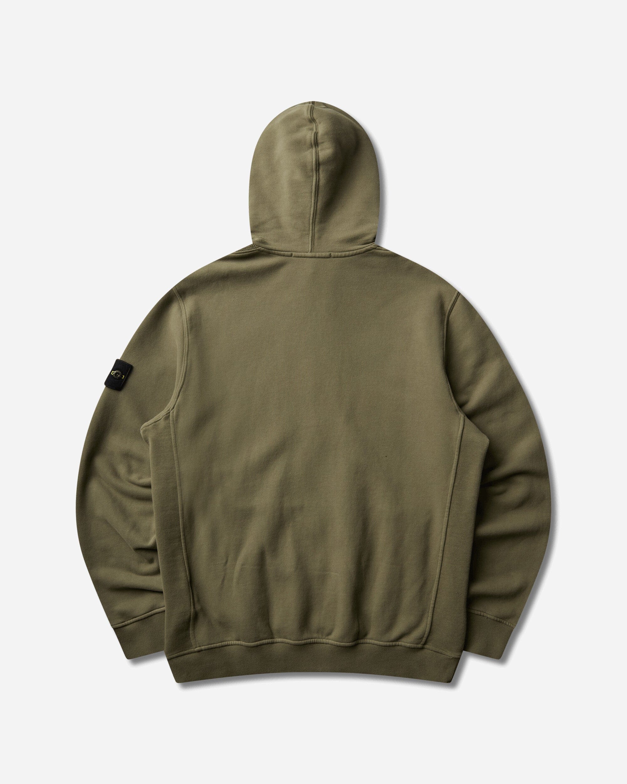 Stone Island Men's Organic Cotton Fleece Zip Hoodie Military Green
