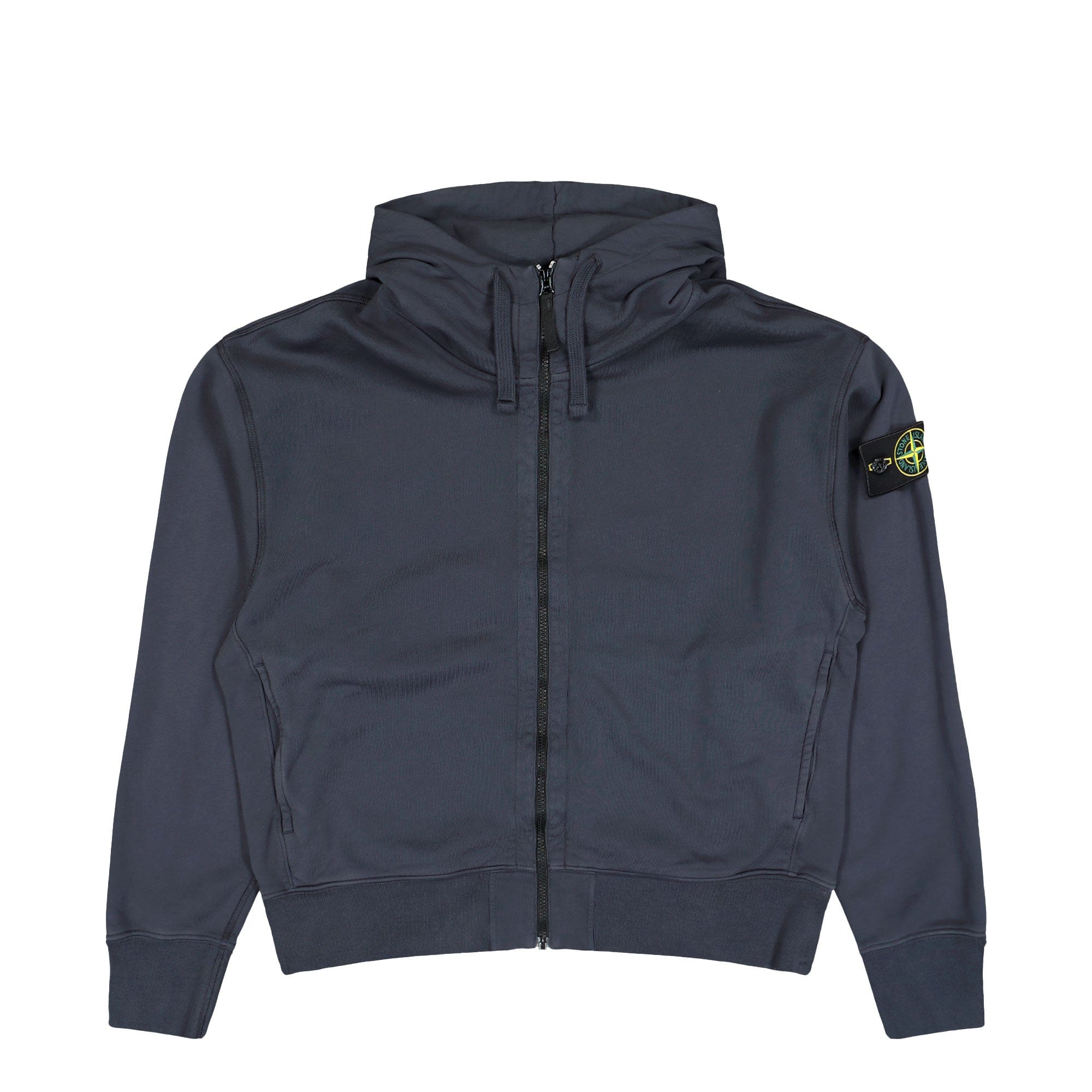Stone Island Oversized Zip - Up Hooded Sweatshirt With Pockets