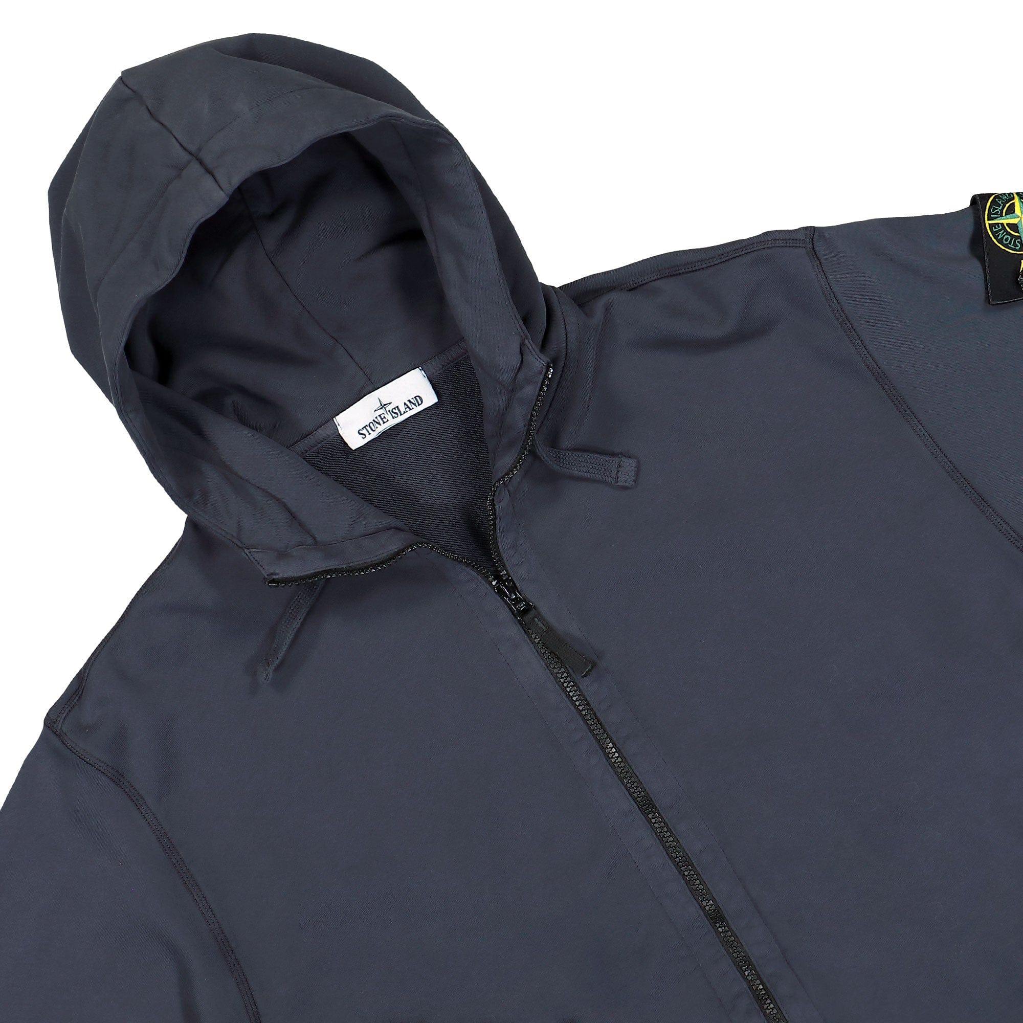 Stone Island Oversized Zip - Up Hooded Sweatshirt With Pockets