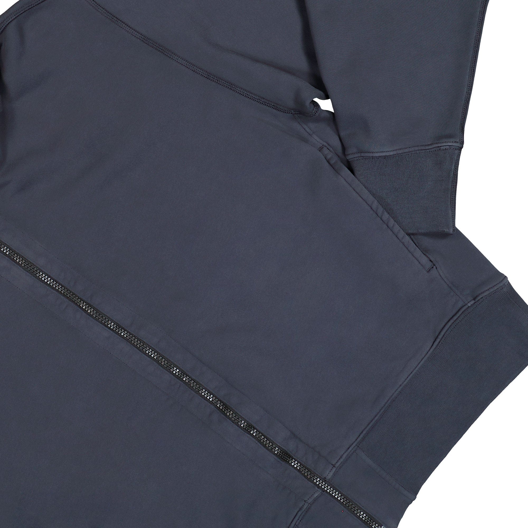 Stone Island Oversized Zip - Up Hooded Sweatshirt With Pockets