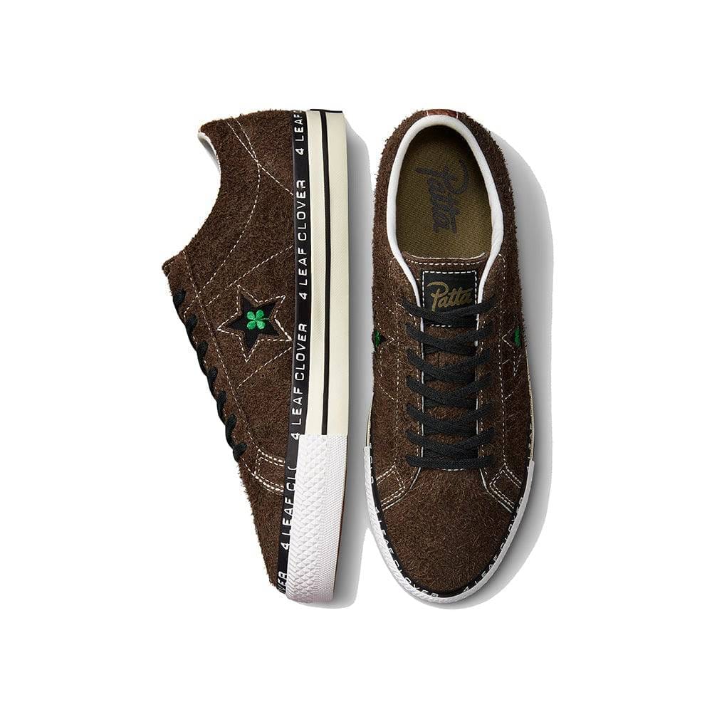 Converse x Patta Four - Leaf Clover One Star Pro - Java/Burnt Olive/White