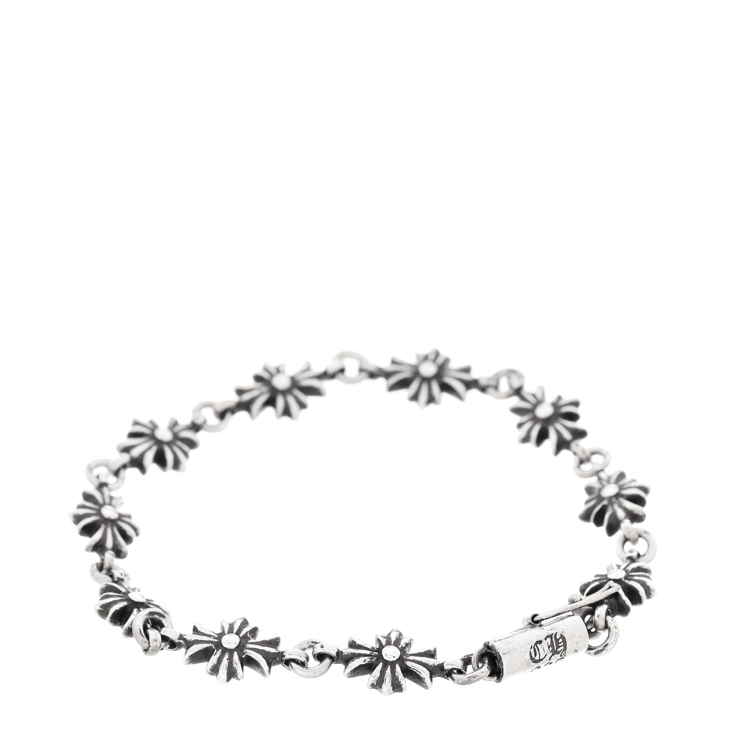 Chrome Hearts Sterling Silver Tiny E CH Plus Bracelet