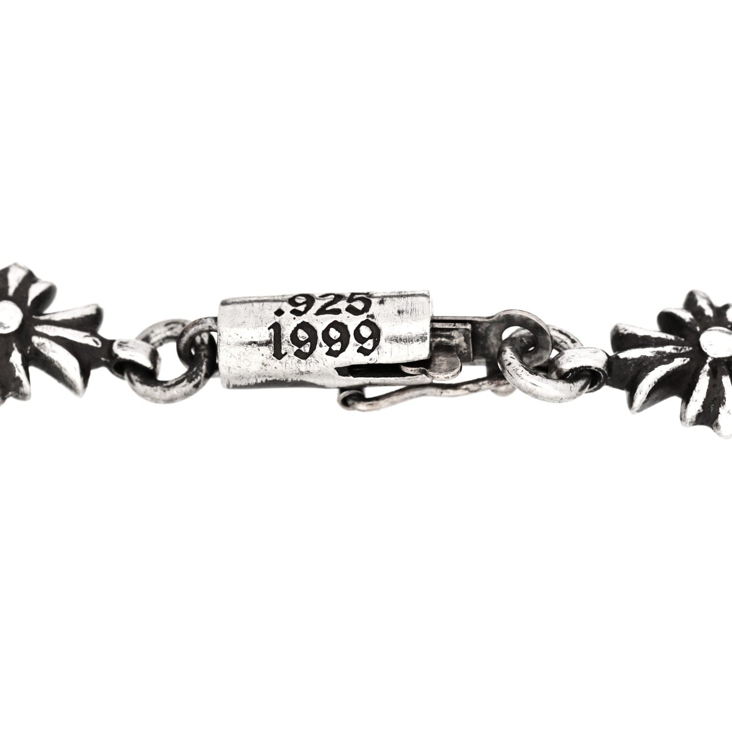 Chrome Hearts Sterling Silver Tiny E CH Plus Bracelet