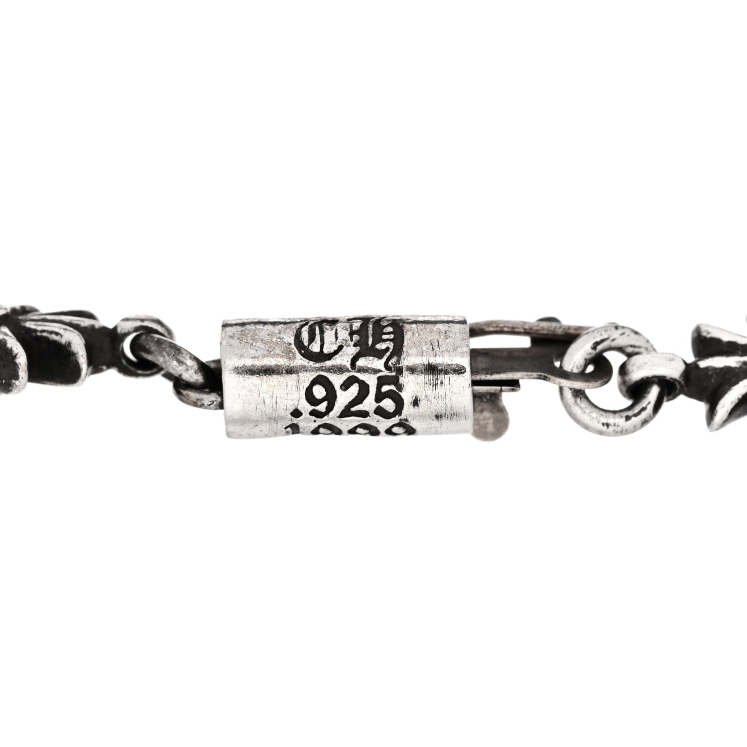 Chrome Hearts Sterling Silver Tiny E CH Plus Bracelet