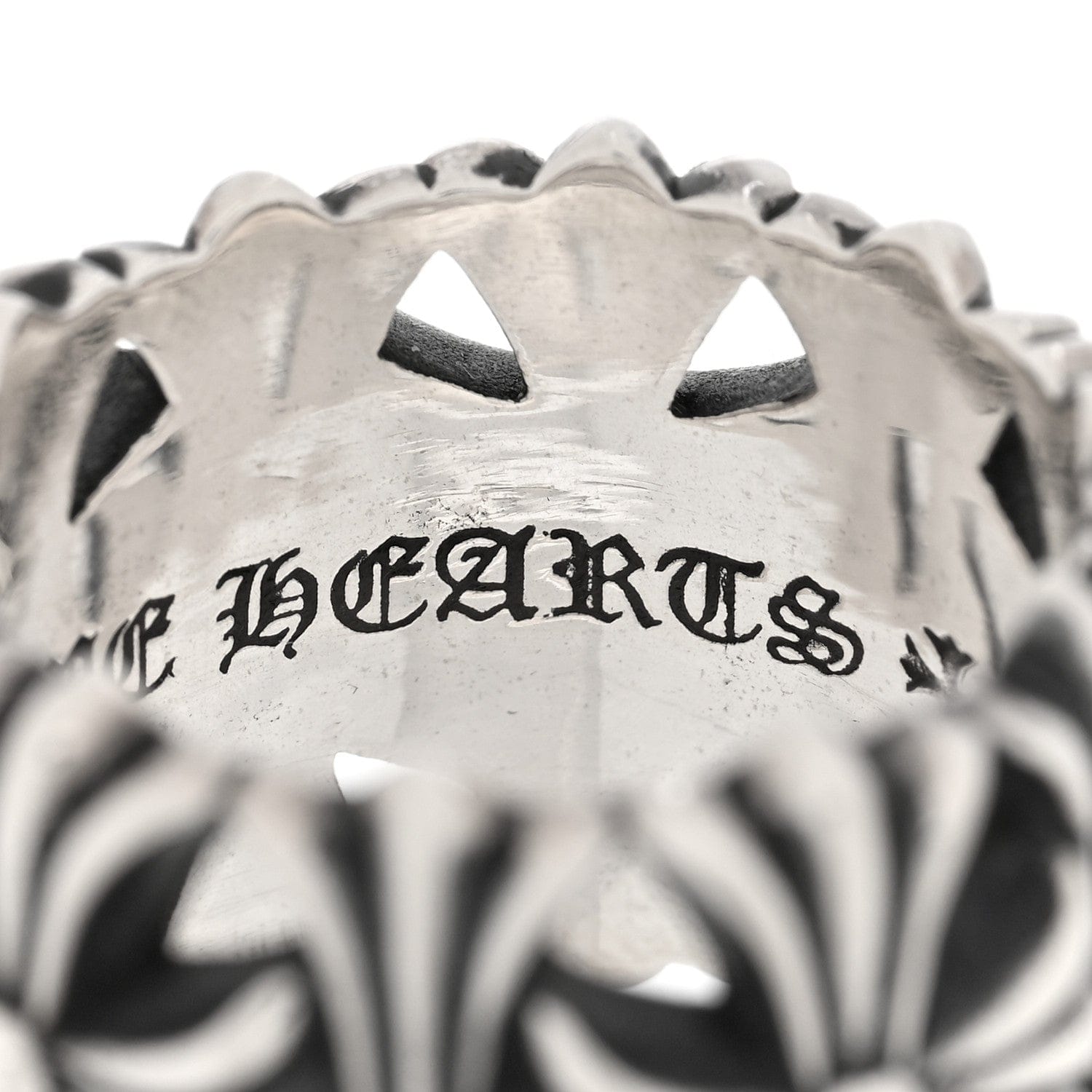 Chrome Hearts Sterling Silver Cemetery Cross Ring 62 10