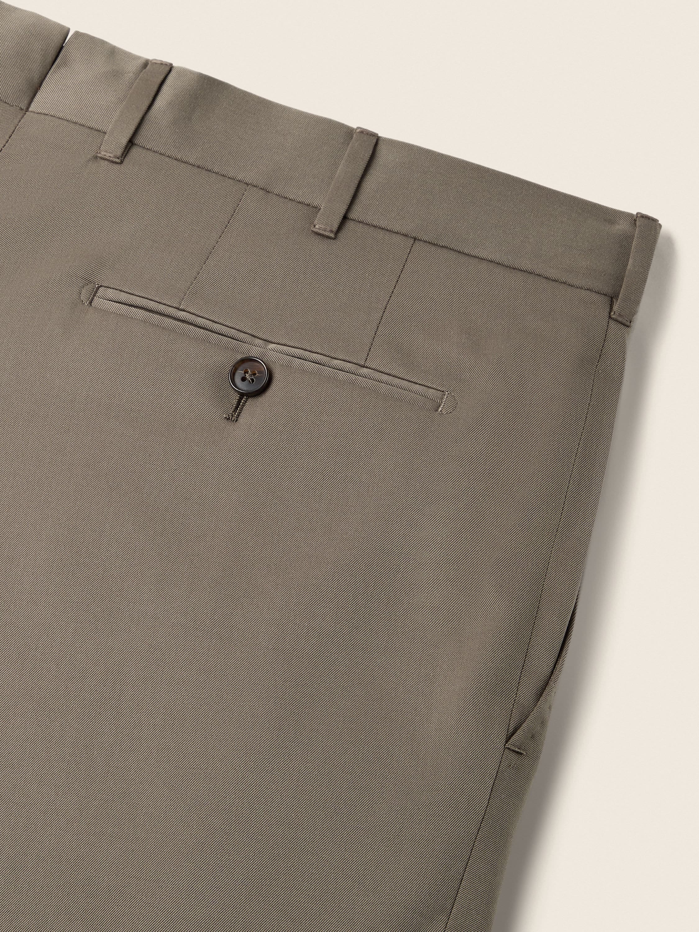 Zegna Dark Taupe Centoventimila Cotton And Wool Pants