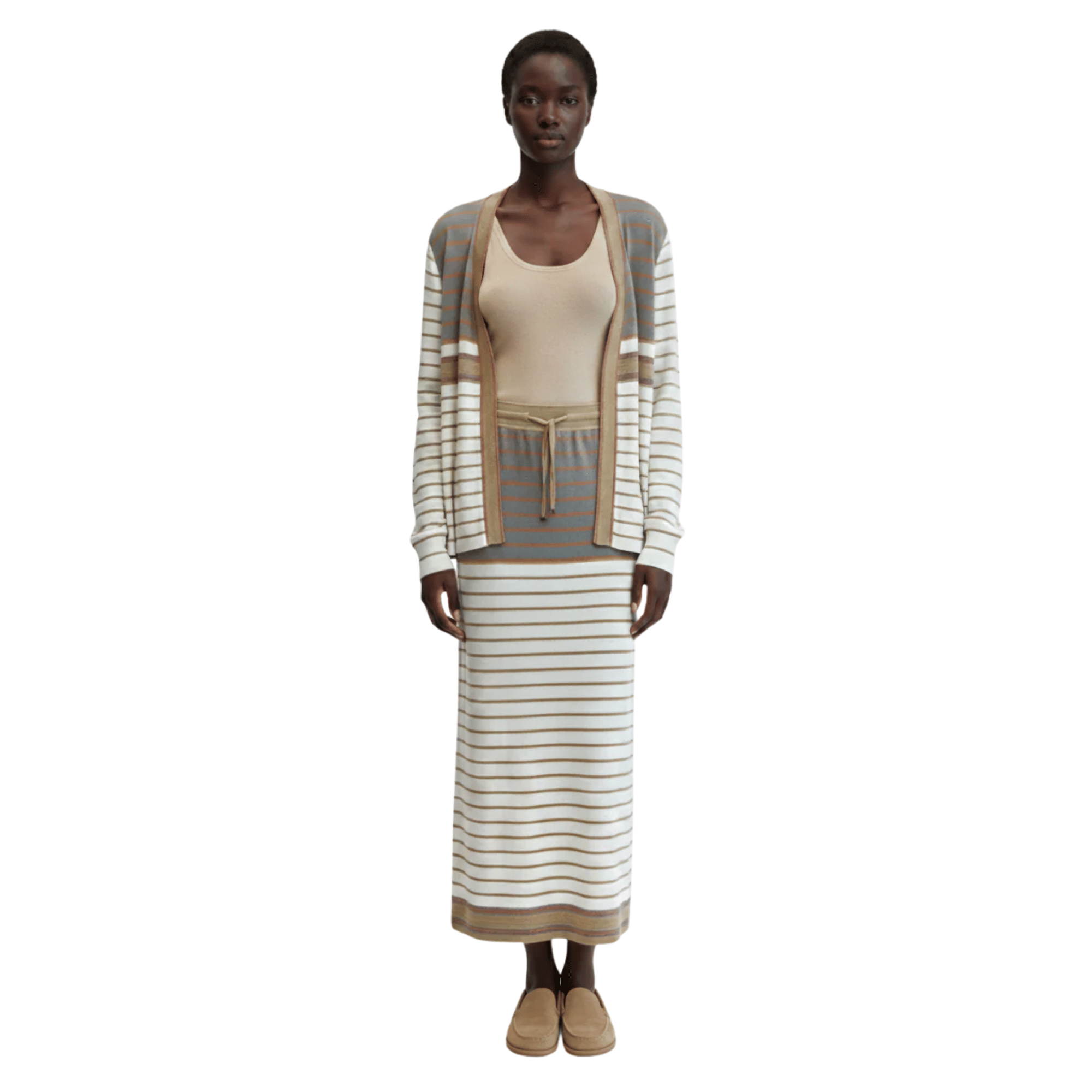 LORO PIANA GONNA SORBONNE STRIPES SKIRT( التنورة)