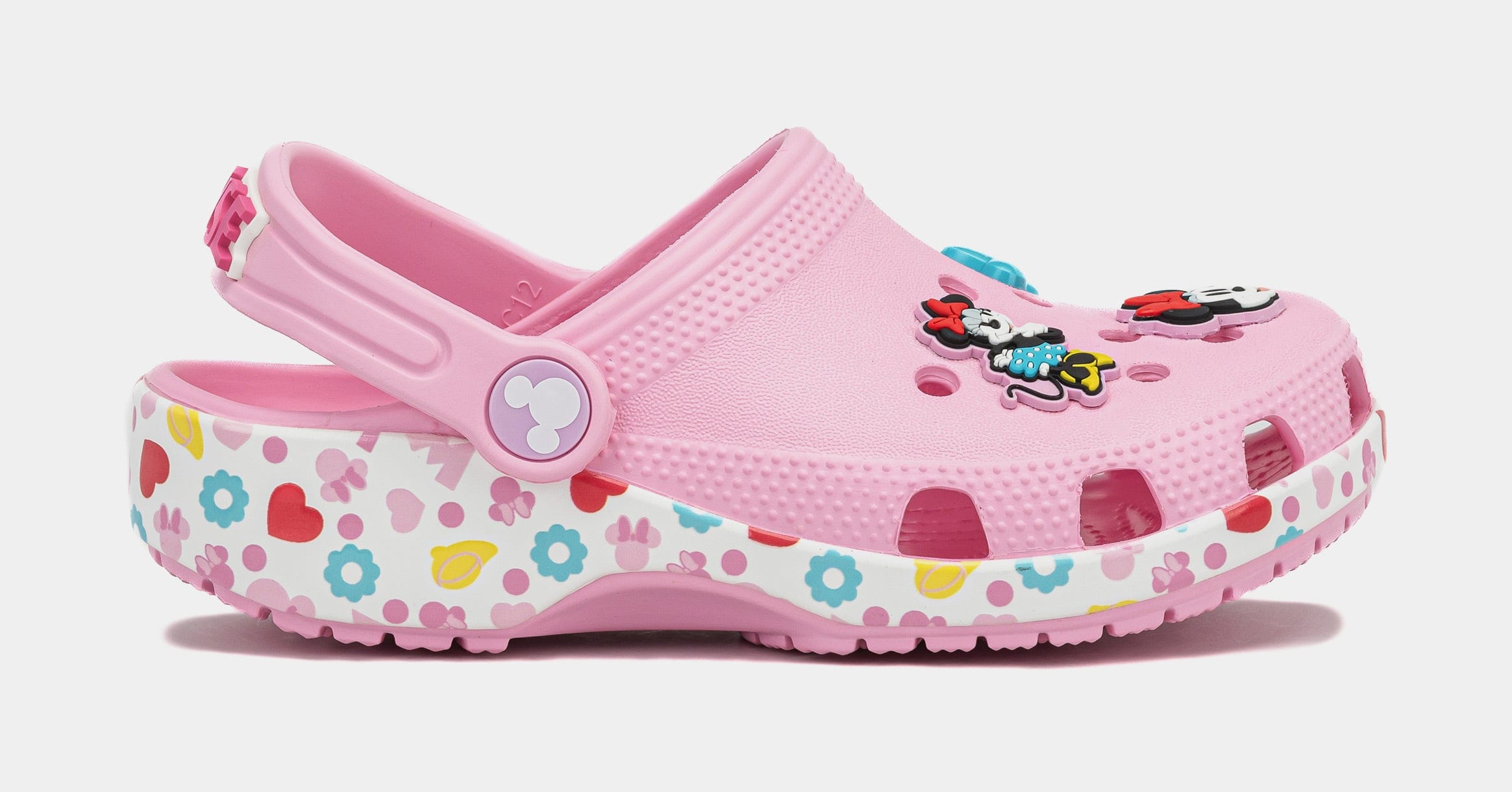 CROCS Disney Minnie Mouse Classic Clog Infant Toddler Sandals (Pink/White)