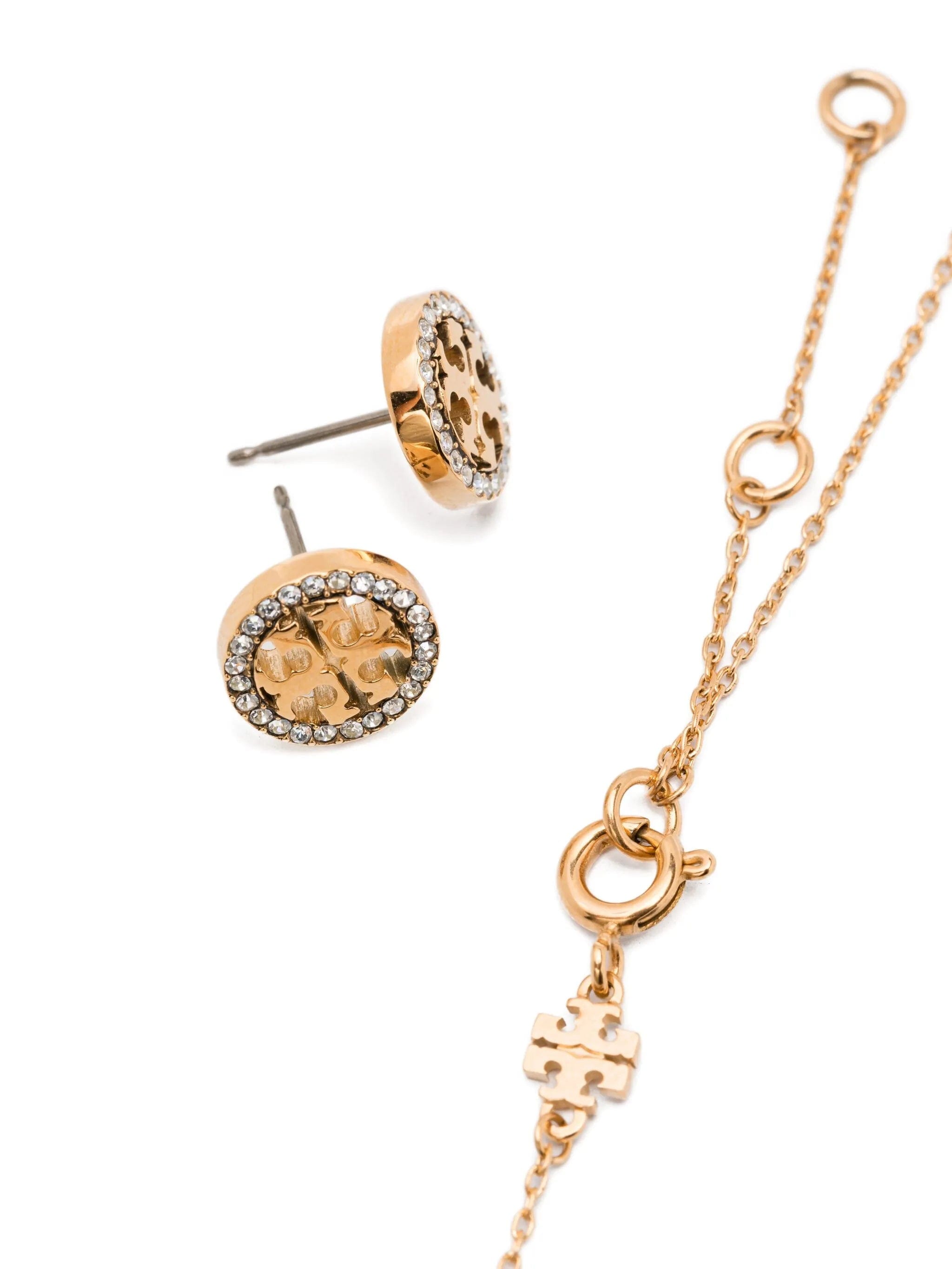 Tory Burch Pavé crystal - embellished necklace and earring set
