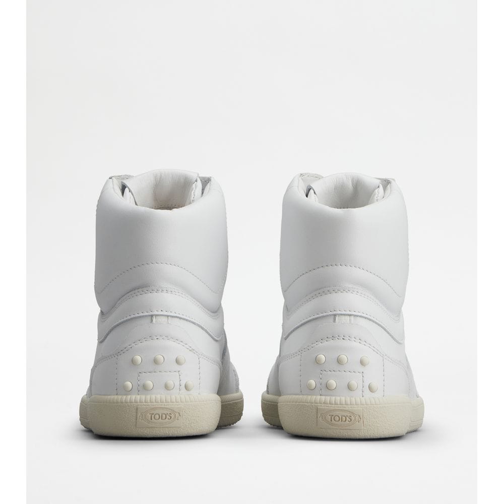 Tod's Tods Tabs Sneakers High - Top In Leather White Womens