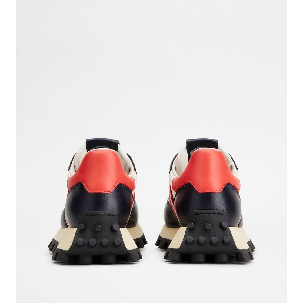 Tod's Sneakers Tods 1T In Leather And Fabric Blue Red White Womens