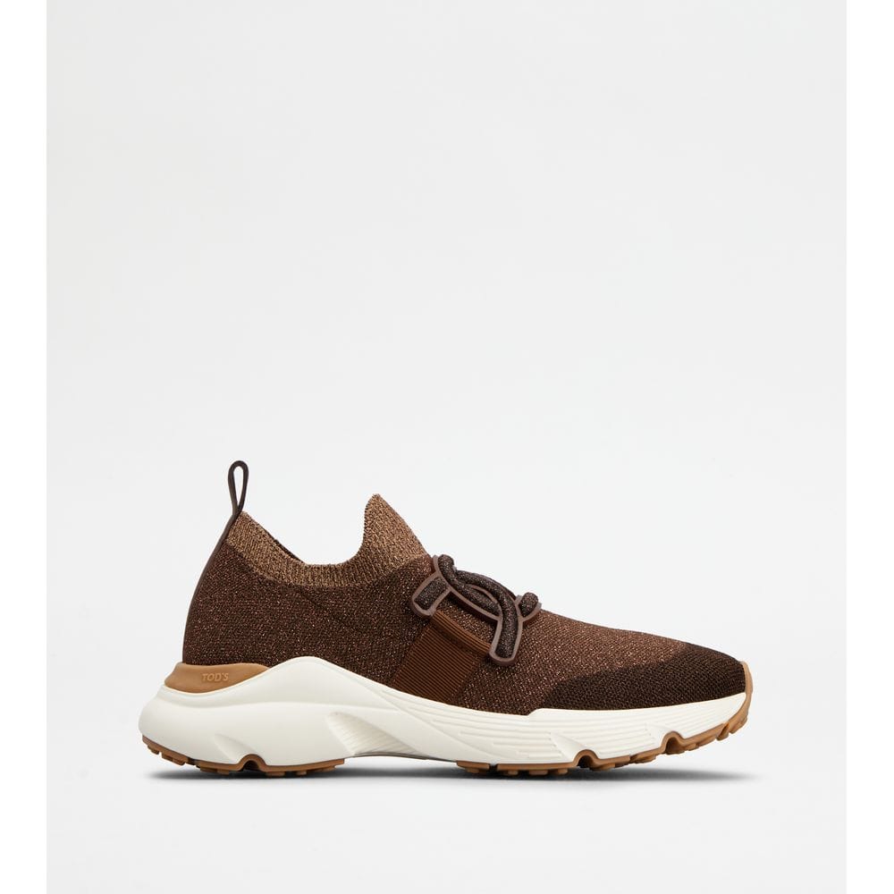 Tod's Tods Kate Slip - On Sneakers In Fabric Brown Womens