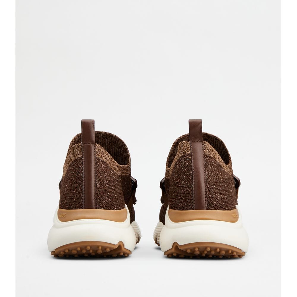Tod's Tods Kate Slip - On Sneakers In Fabric Brown Womens