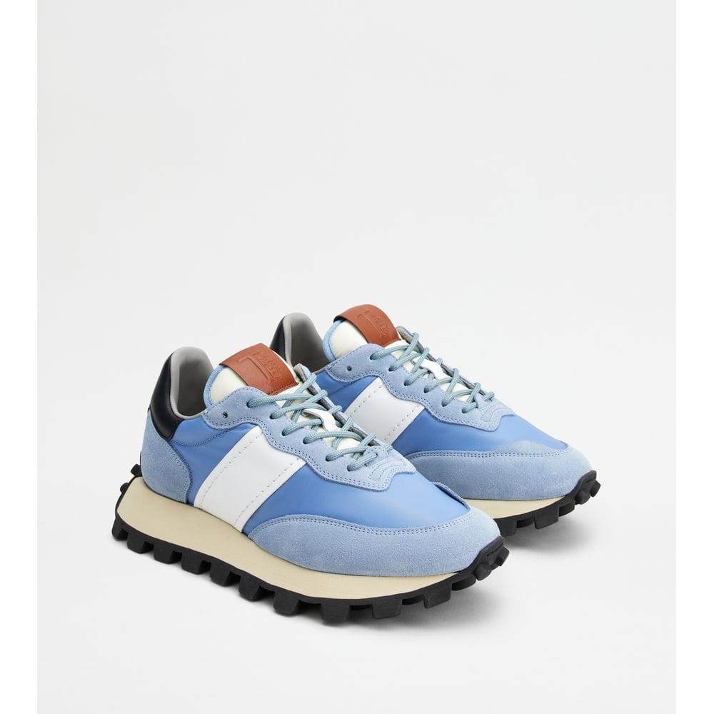 Tod's Sneakers Tods 1T In Suede And Fabric Light Blue Womens