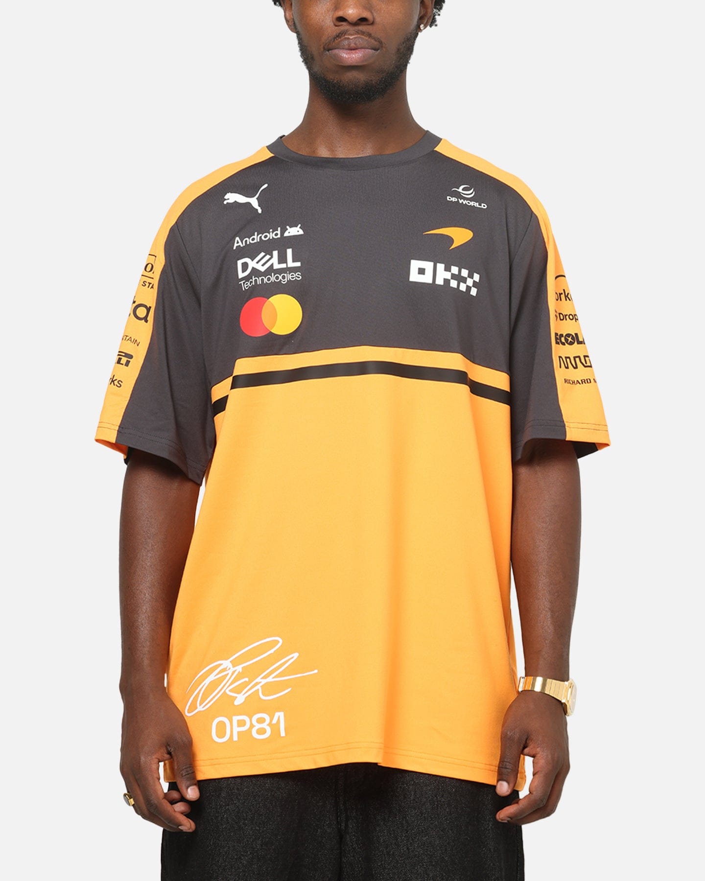 Puma x Mclaren Replica Oscar Piastri T - Shirt Papaya