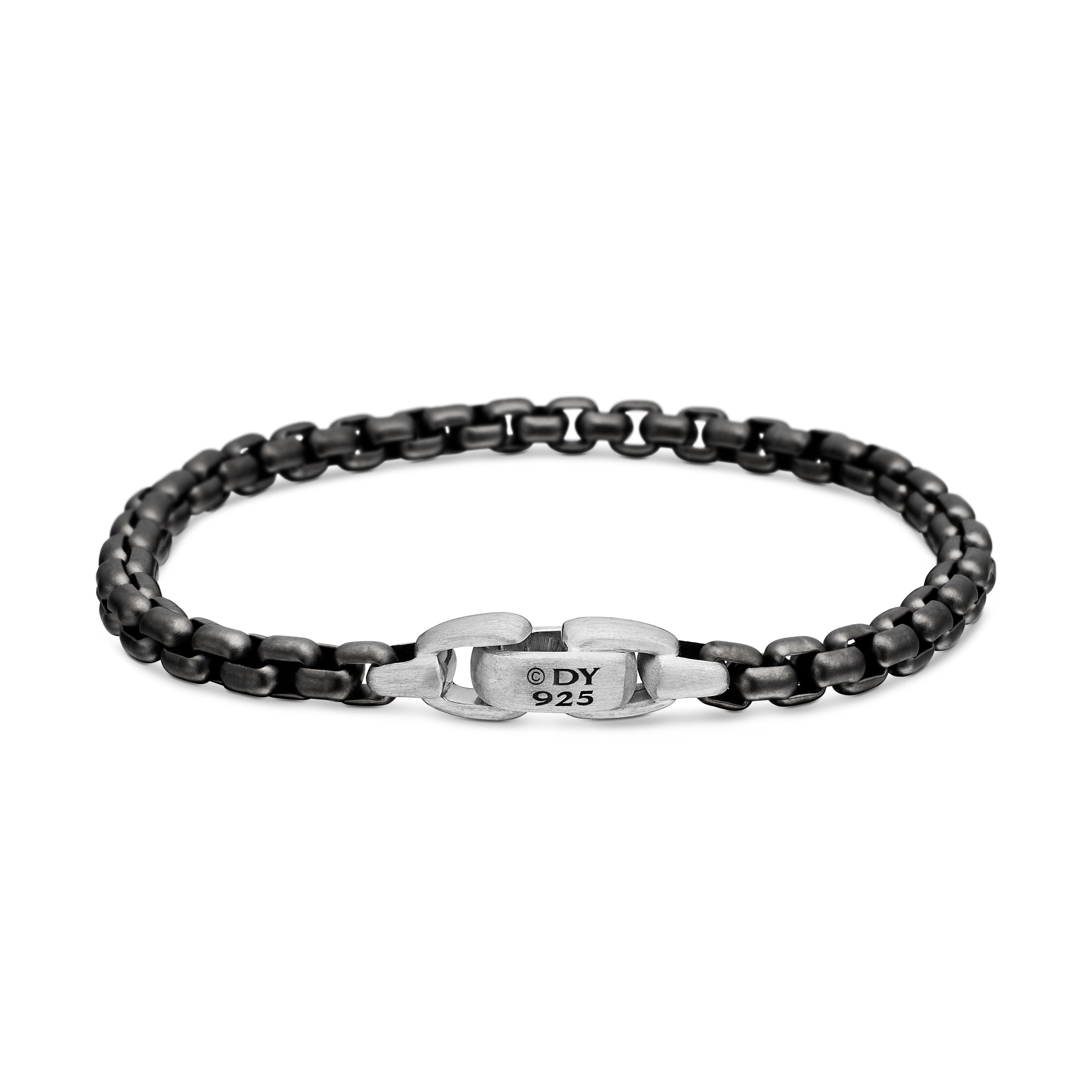 David Yurman Chain Collection Bracelet in Stainless Steel with Sterling Silver