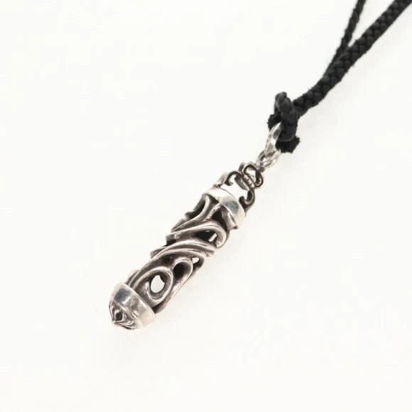 Chrome Hearts Roller Pendant Scroll Razor Blade Ag925 Silver Auth 141207M 141207M