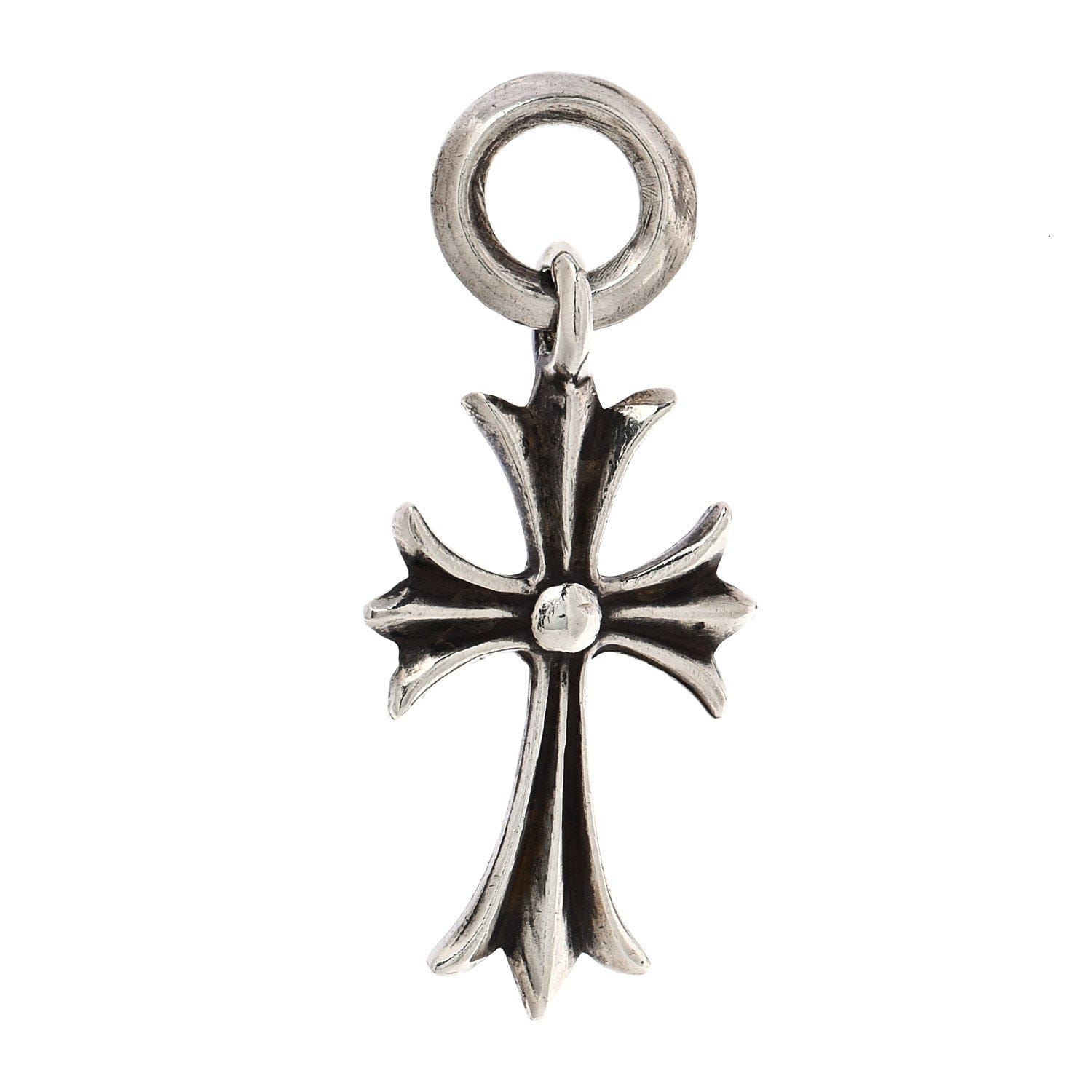 Chrome Hearts Sterling Silver Tiny Cross with Bail Pendant