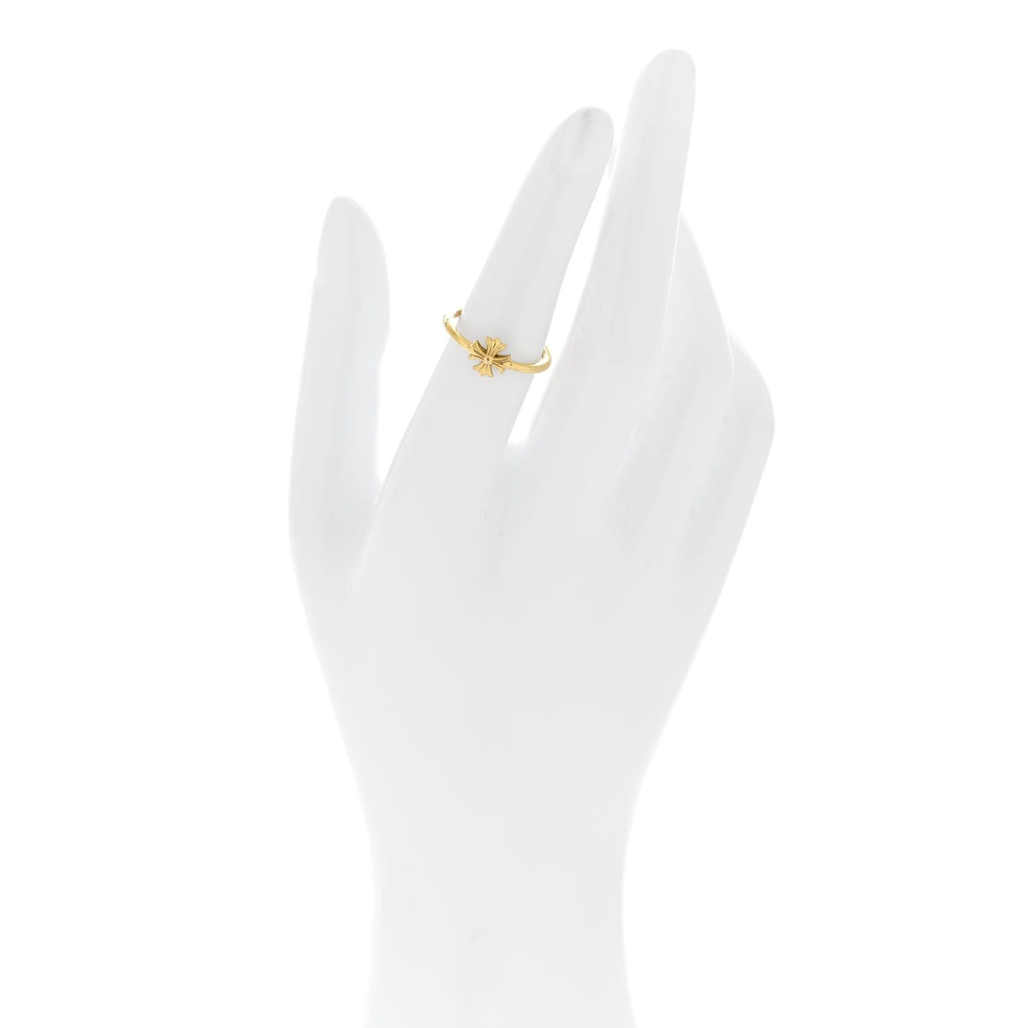 Chrome Hearts 22K Yellow Gold Bubblegum Ring 52 6