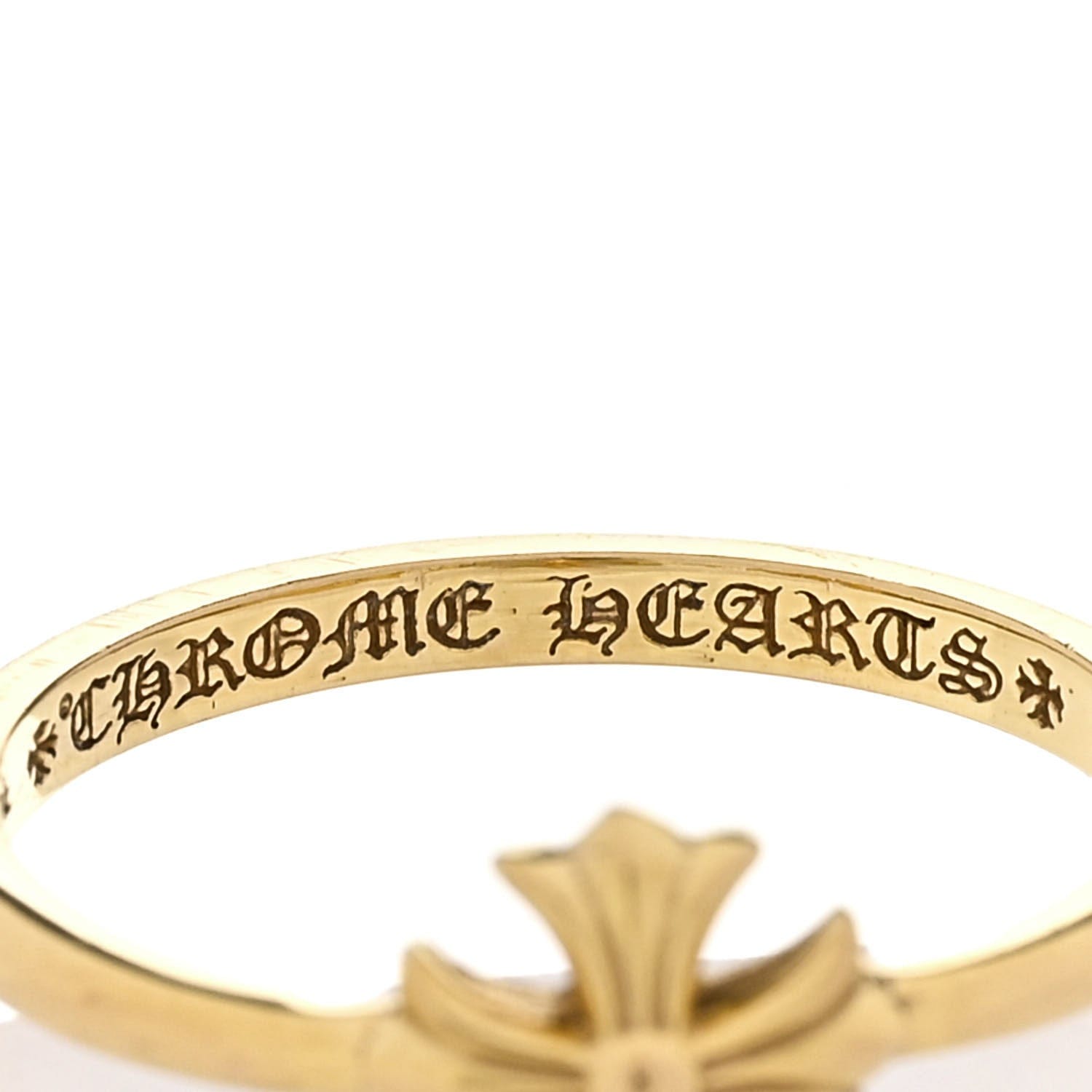 Chrome Hearts 22K Yellow Gold Bubblegum Ring 52 6