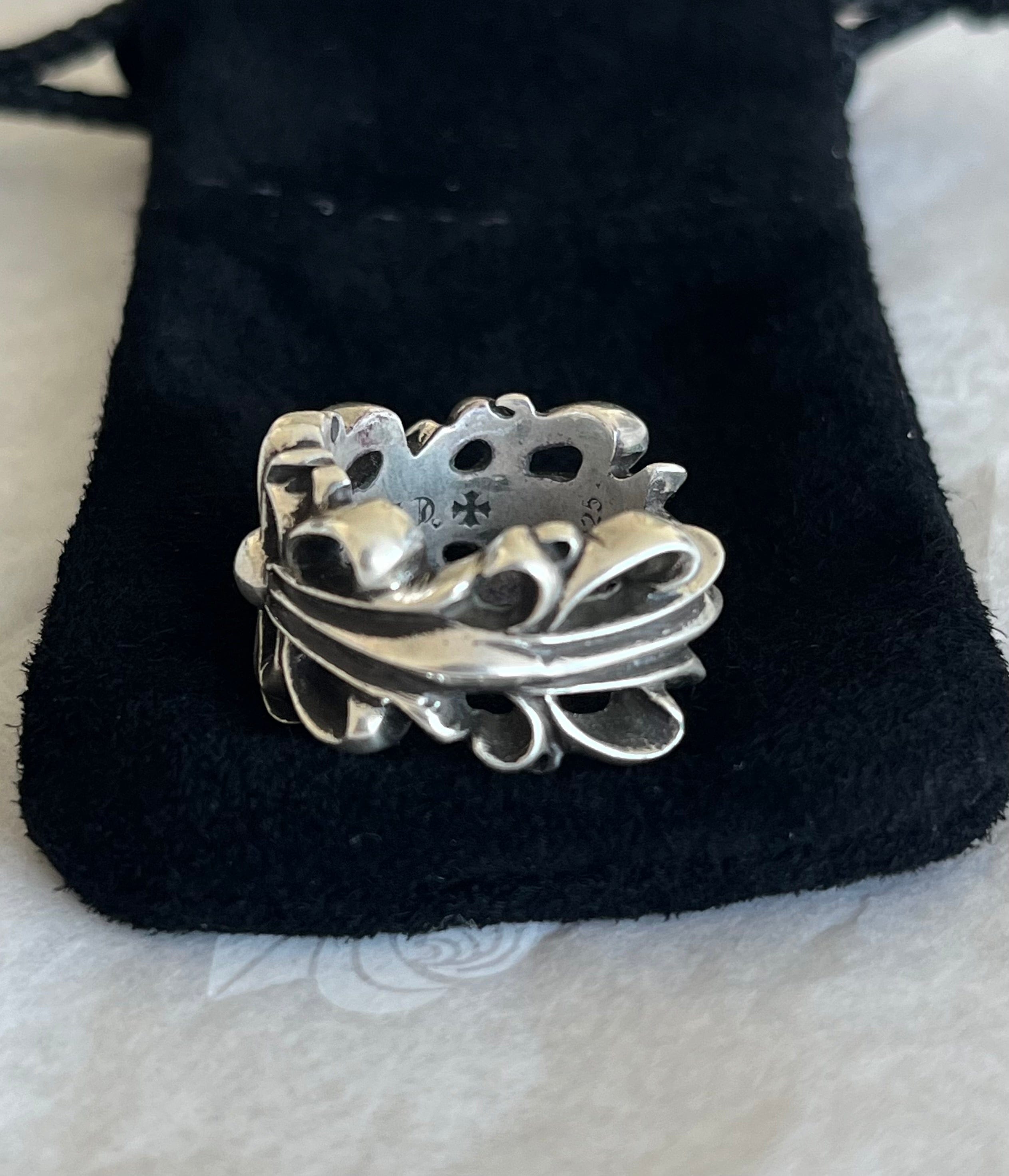 Chrome Hearts Ring Chrome Hearts Double Floral Cross Open
