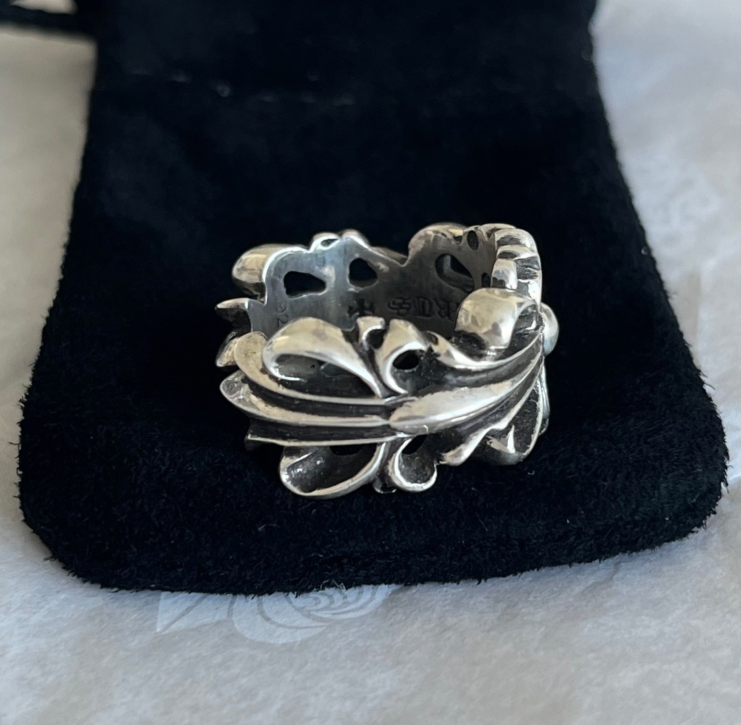 Chrome Hearts Ring Chrome Hearts Double Floral Cross Open