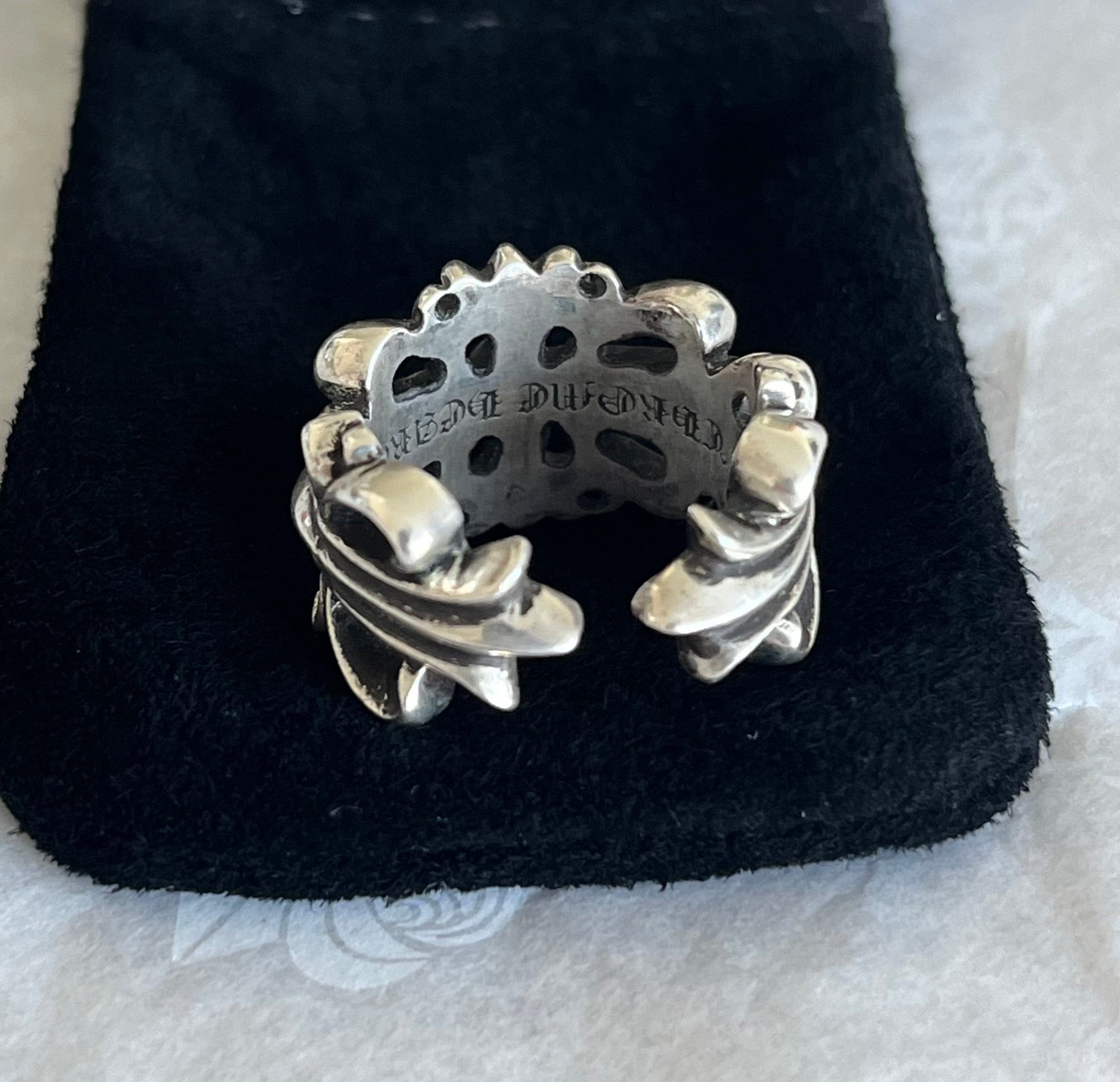 Chrome Hearts Ring Chrome Hearts Double Floral Cross Open