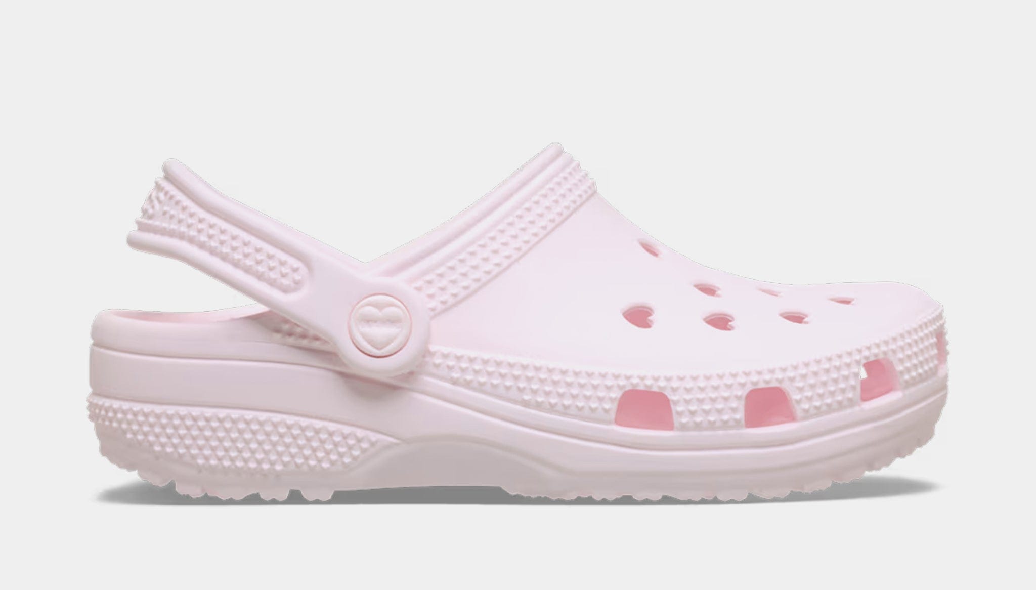 CROCS Hearts Cut Out Classic Clog Grade School Sandals (Bubble Ice)