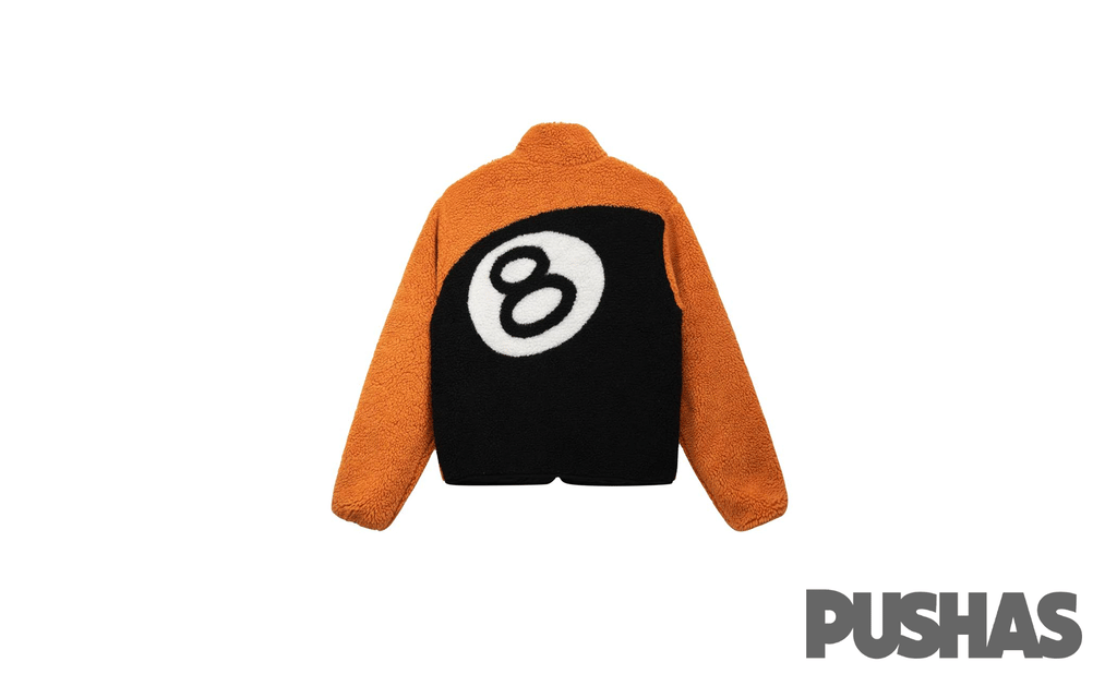 Stussy 8 Ball Sherpa Reversible Jacket Orange