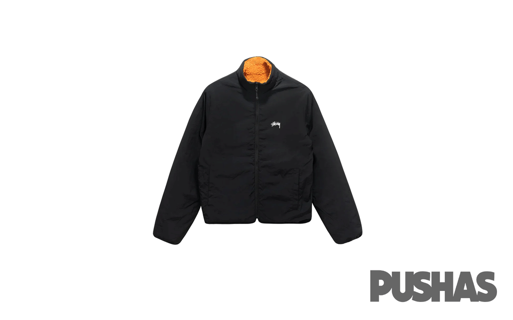 Stussy 8 Ball Sherpa Reversible Jacket Orange